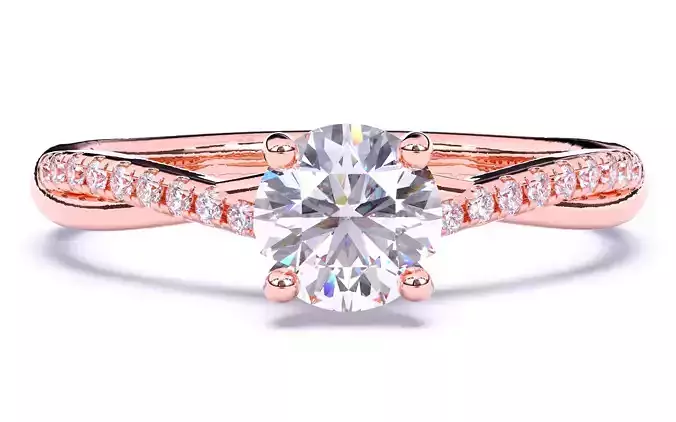 Solitaire Engagement ring 3dm stl renders details 