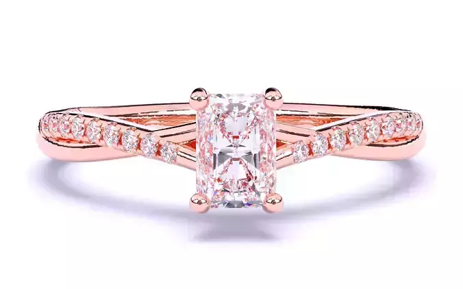 Solitaire Engagement ring 3dm stl renders details 