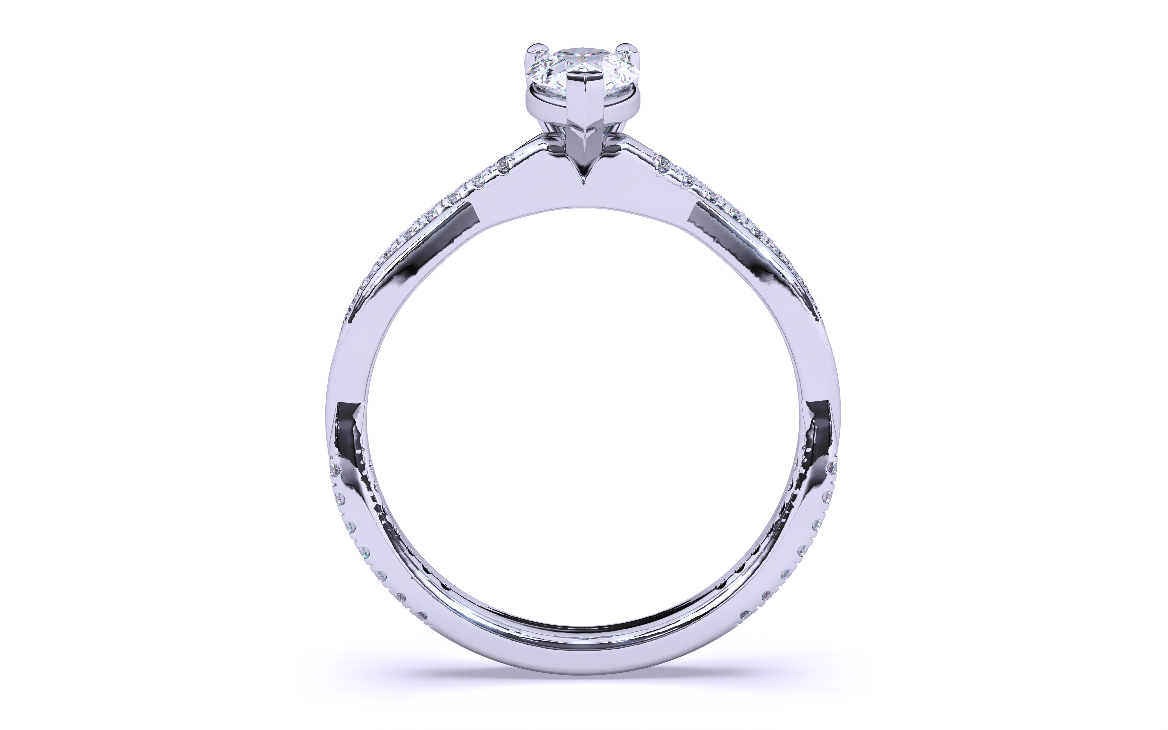 Solitaire Engagement ring 3dm stl renders details 3D print model_9