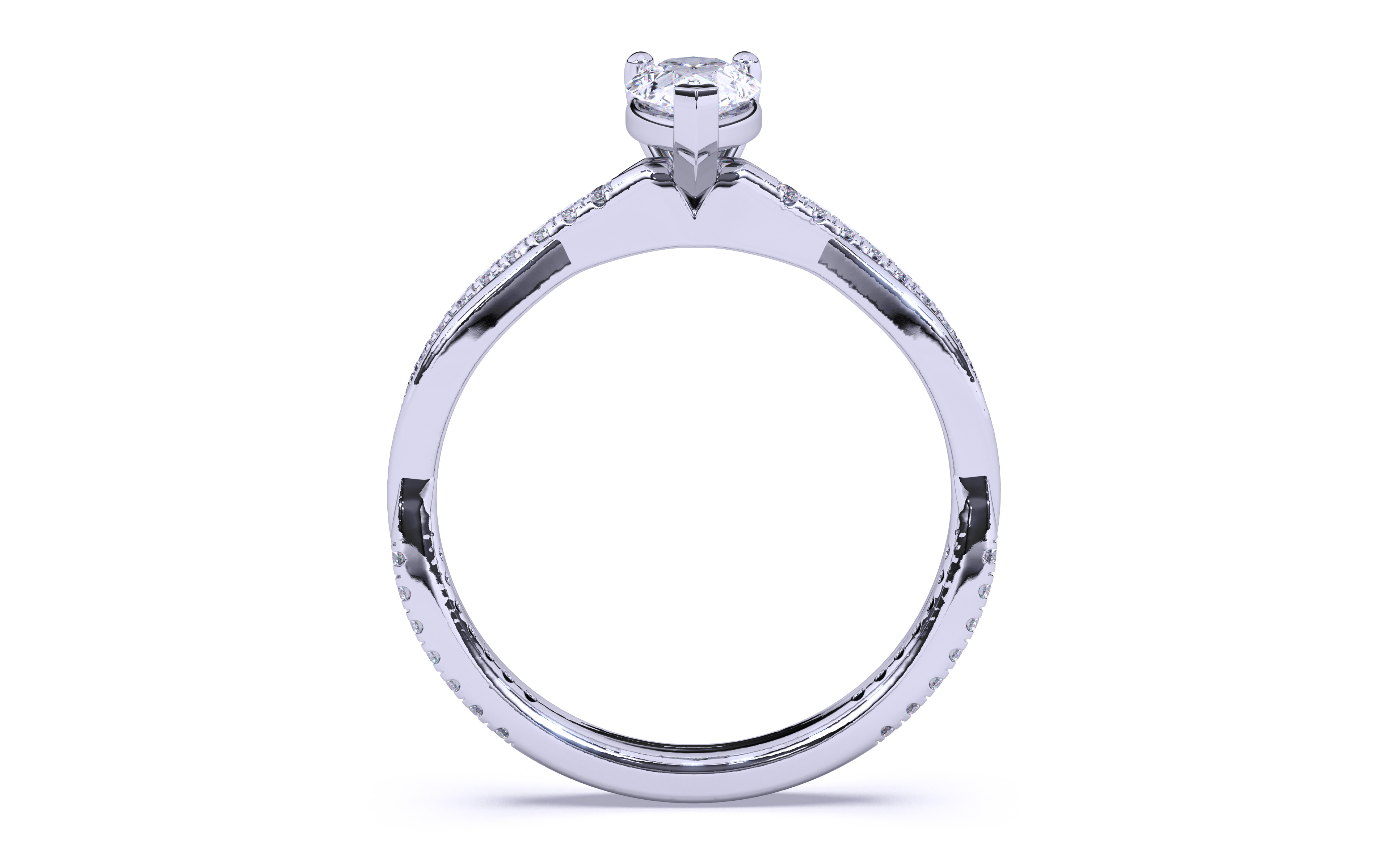 Solitaire Engagement ring 3dm stl renders details 3D print model_8