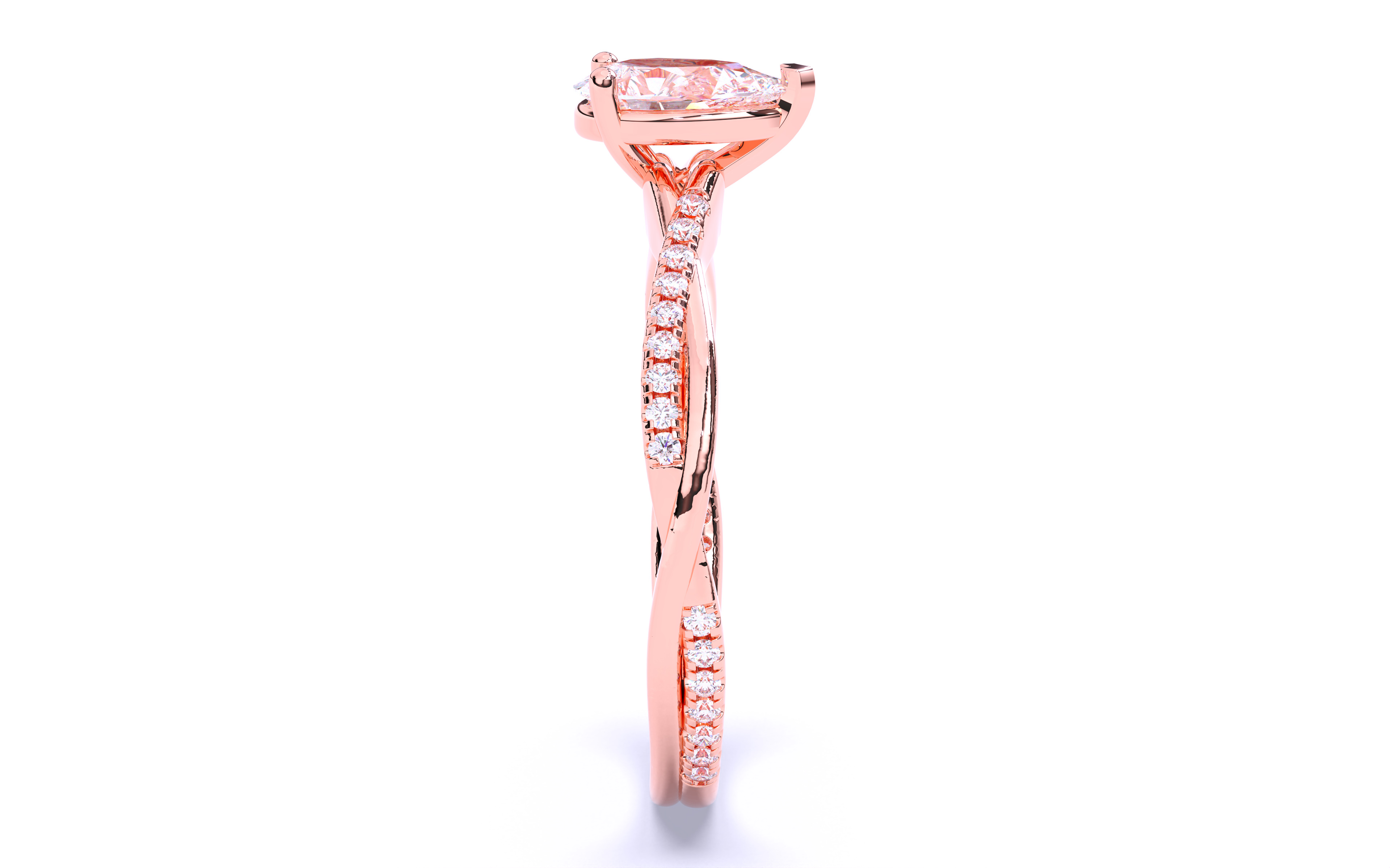 Solitaire Engagement ring 3dm stl renders details 3D print model_23