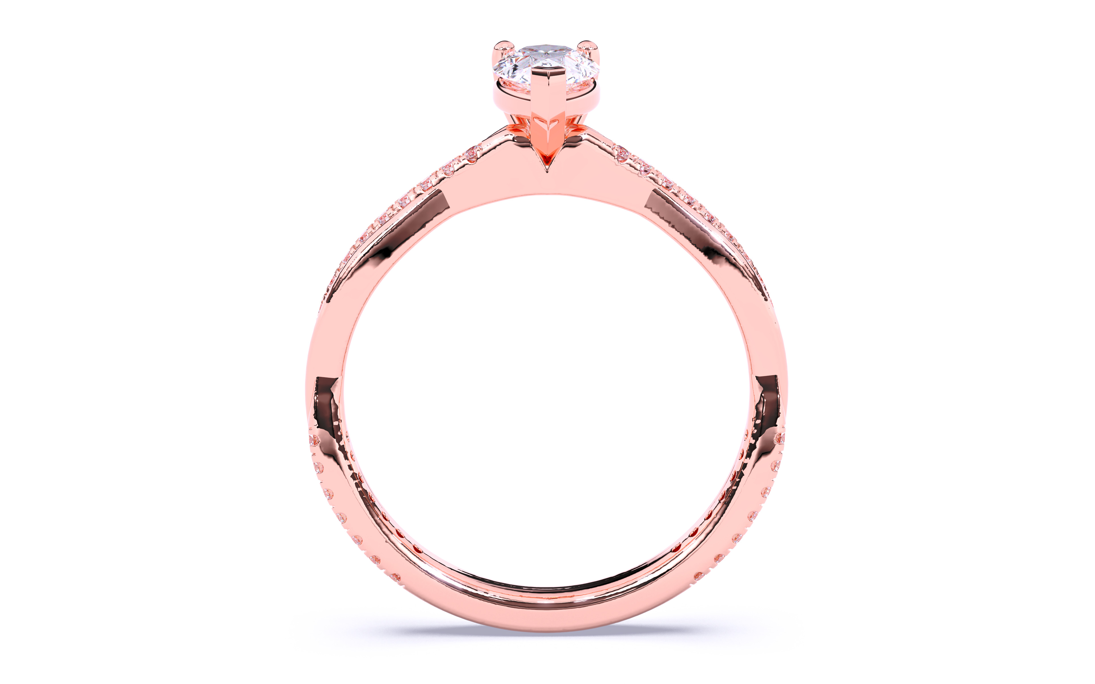 Solitaire Engagement ring 3dm stl renders details 3D print model_11