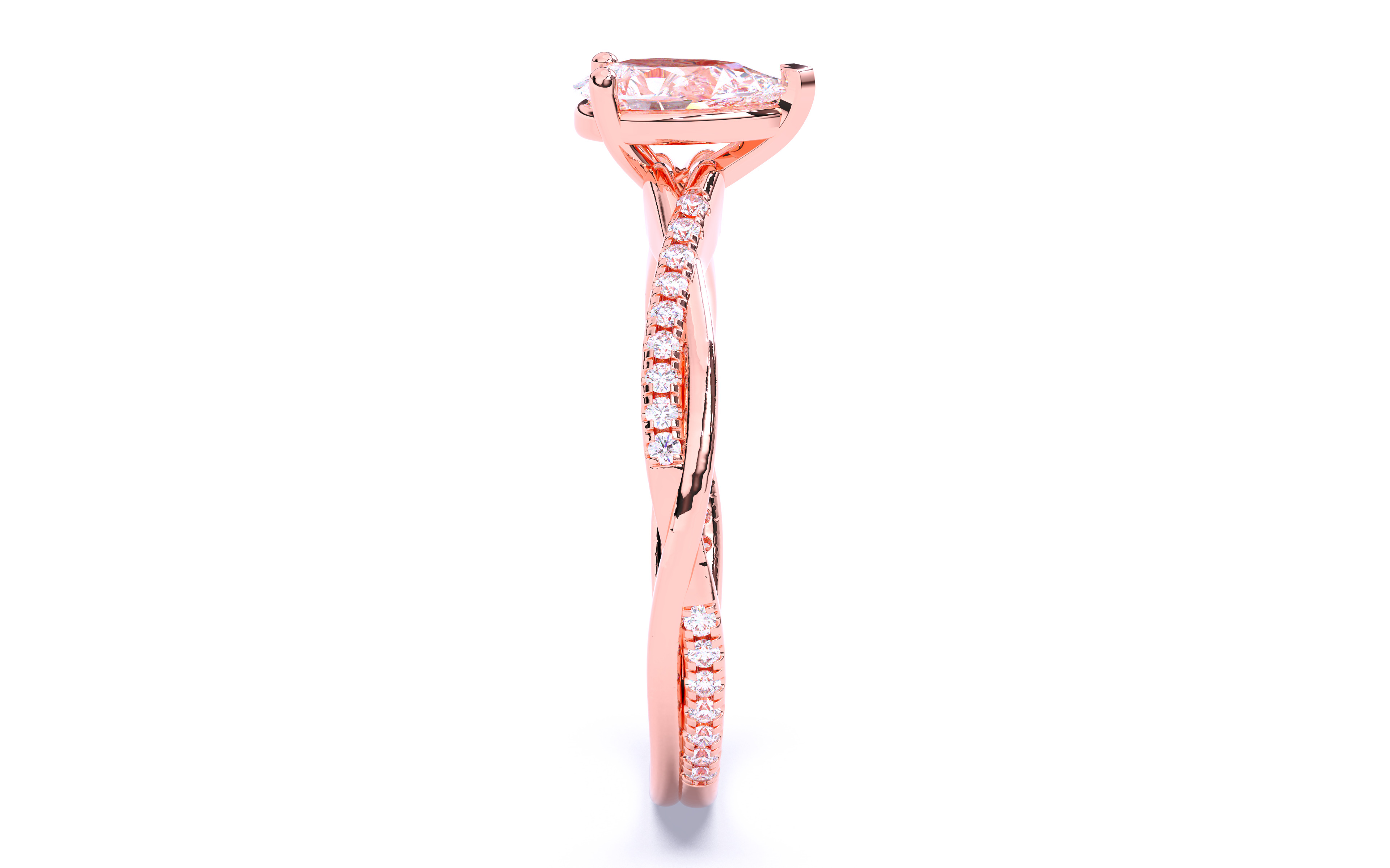 Solitaire Engagement ring 3dm stl renders details 3D print model_22