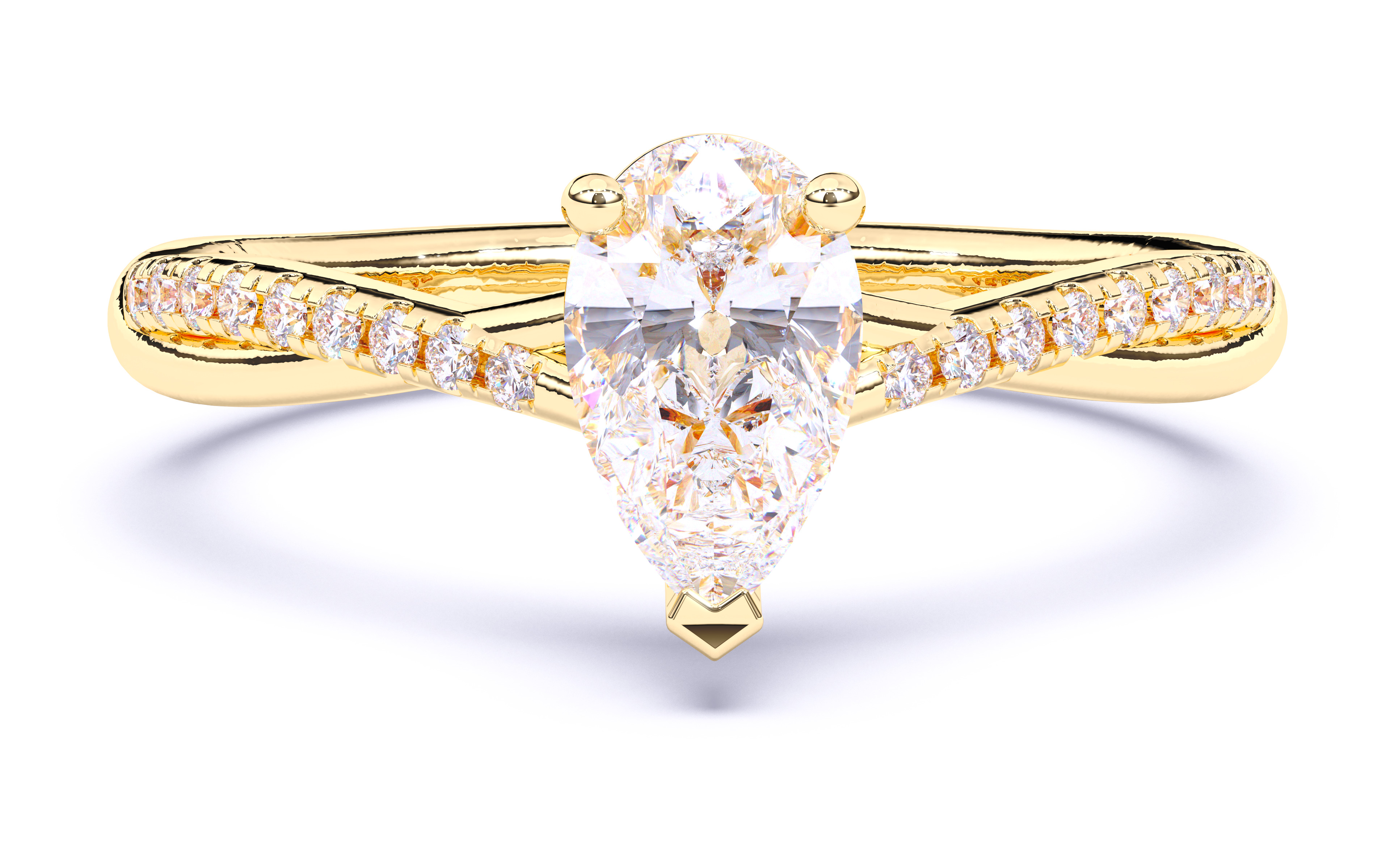 Solitaire Engagement ring 3dm stl renders details 3D print model_16