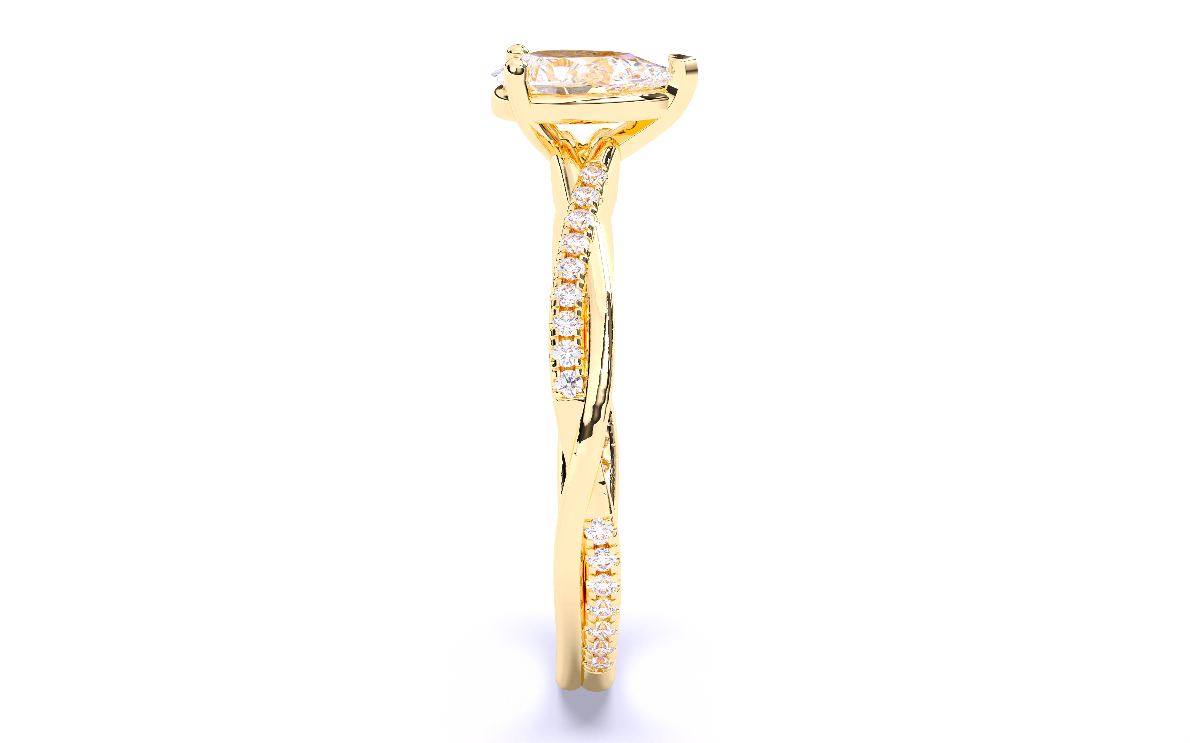 Solitaire Engagement ring 3dm stl renders details 3D print model_5