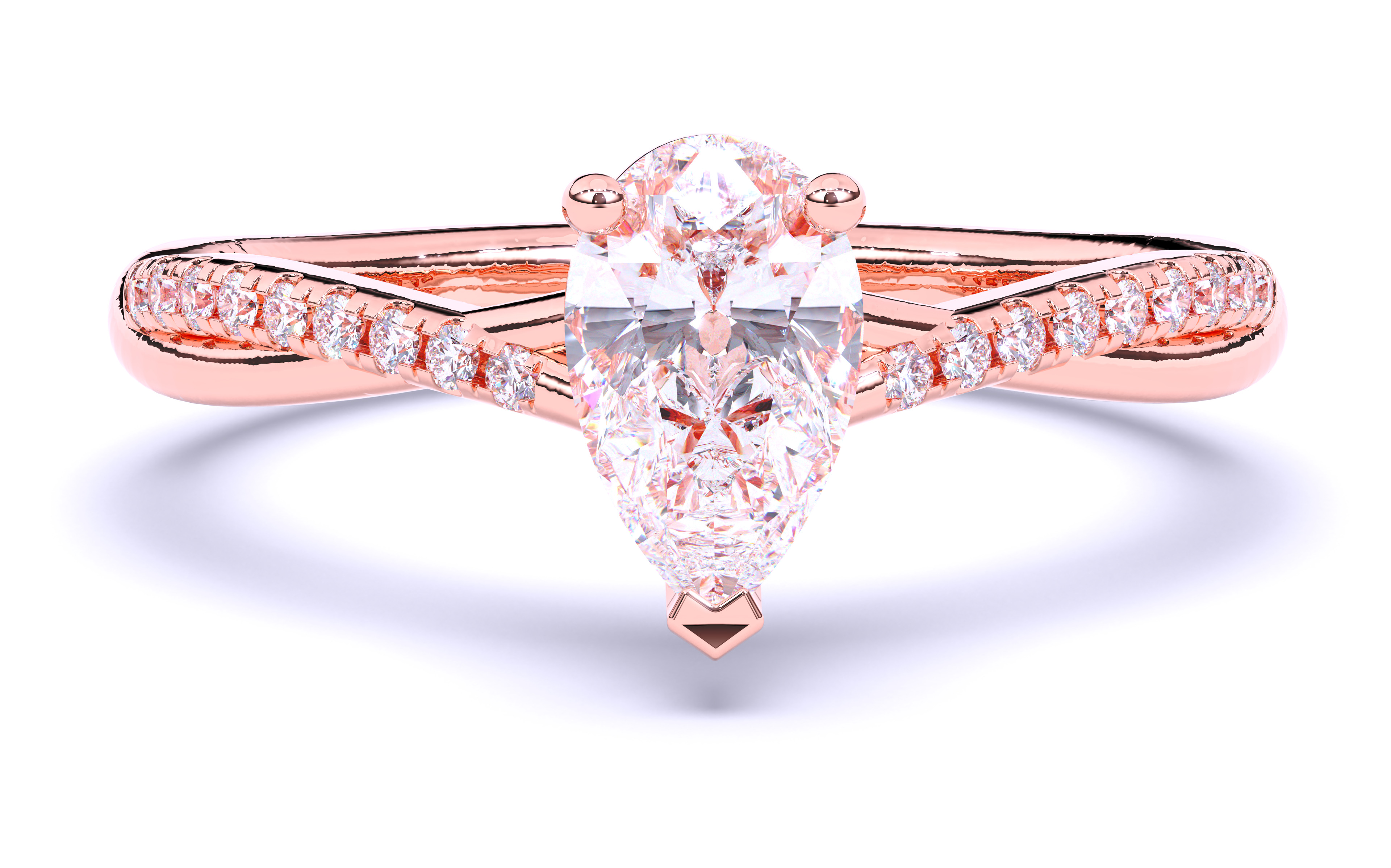 Solitaire Engagement ring 3dm stl renders details 3D print model_13