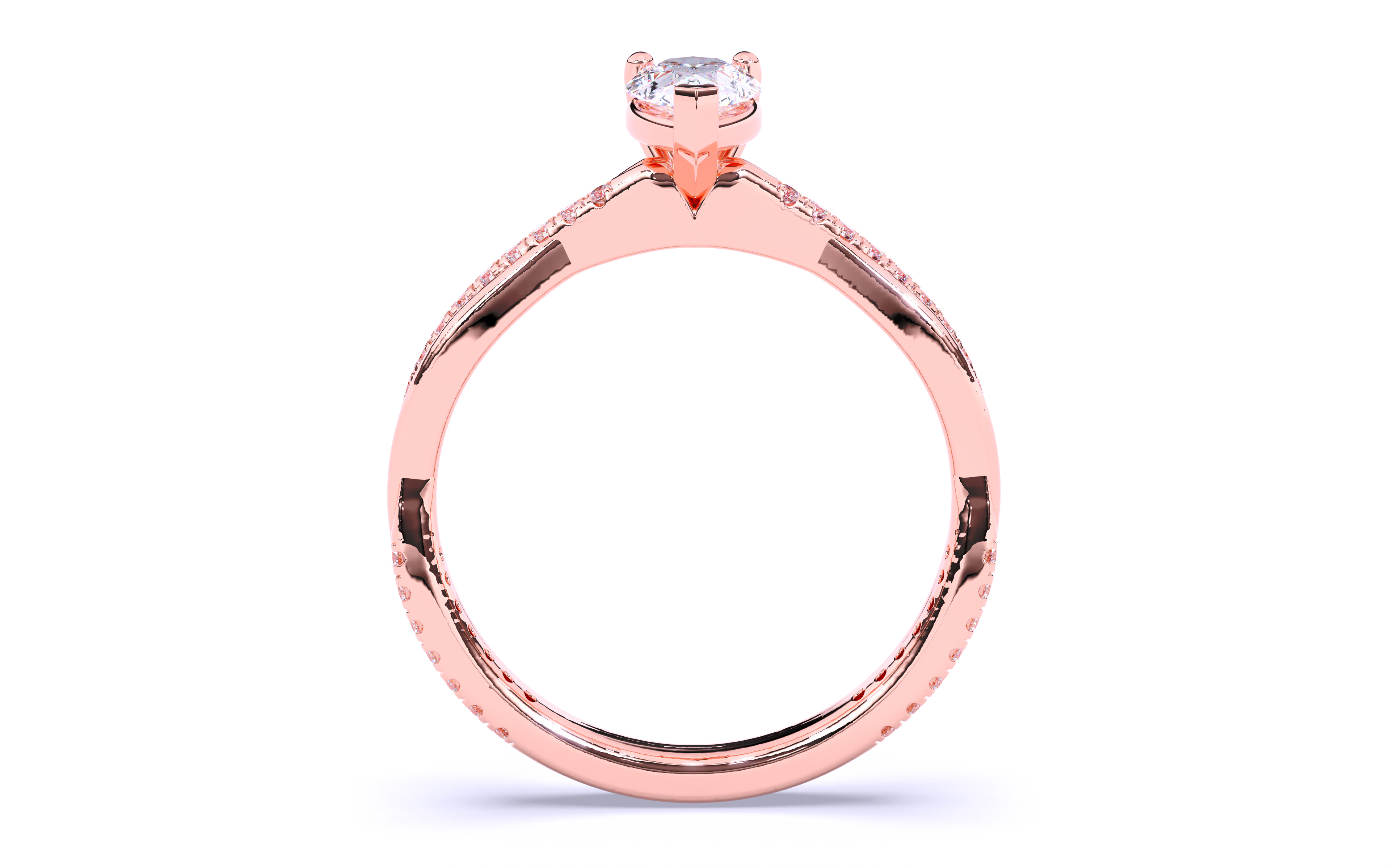 Solitaire Engagement ring 3dm stl renders details 3D print model_10