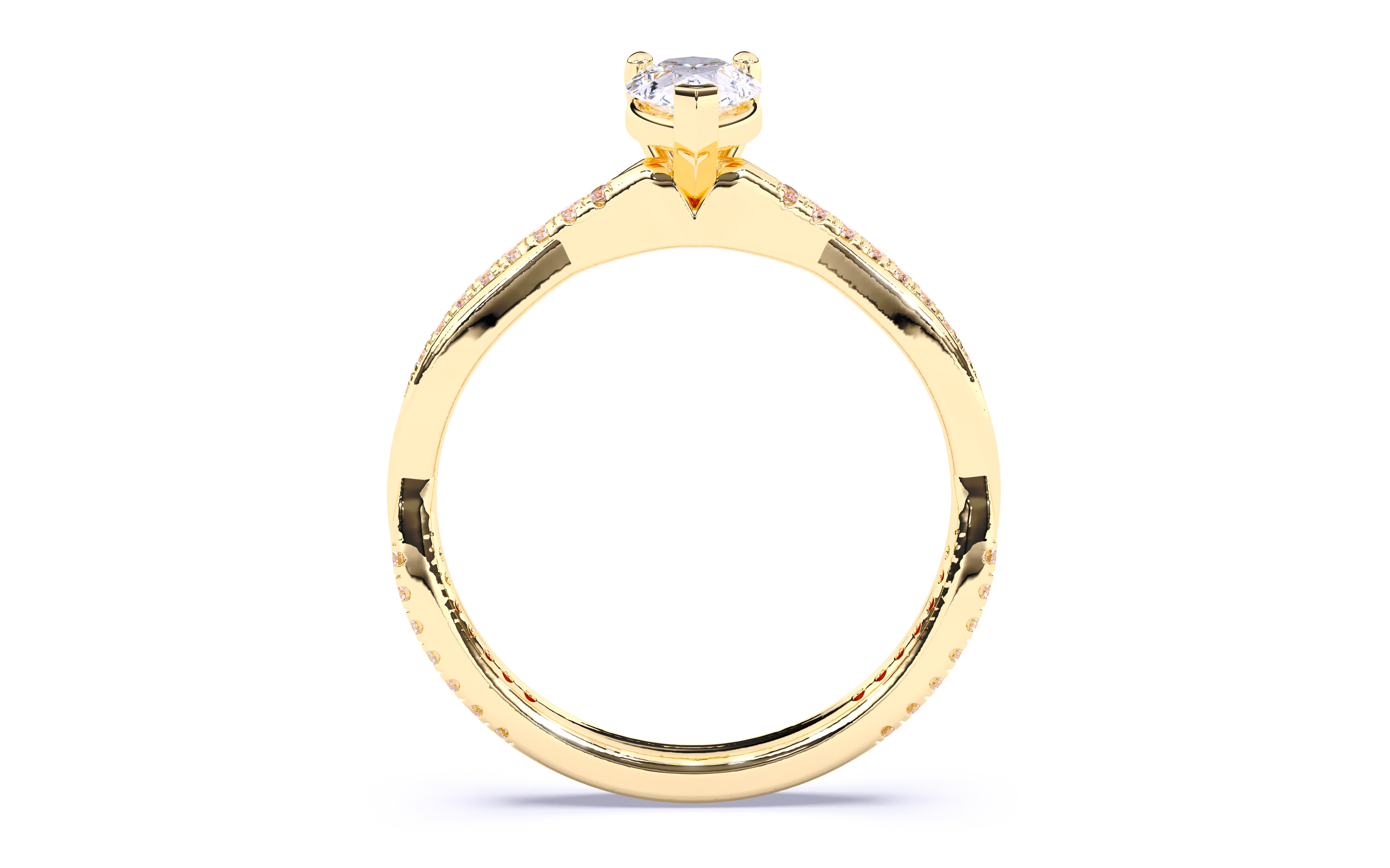 Solitaire Engagement ring 3dm stl renders details 3D print model_7