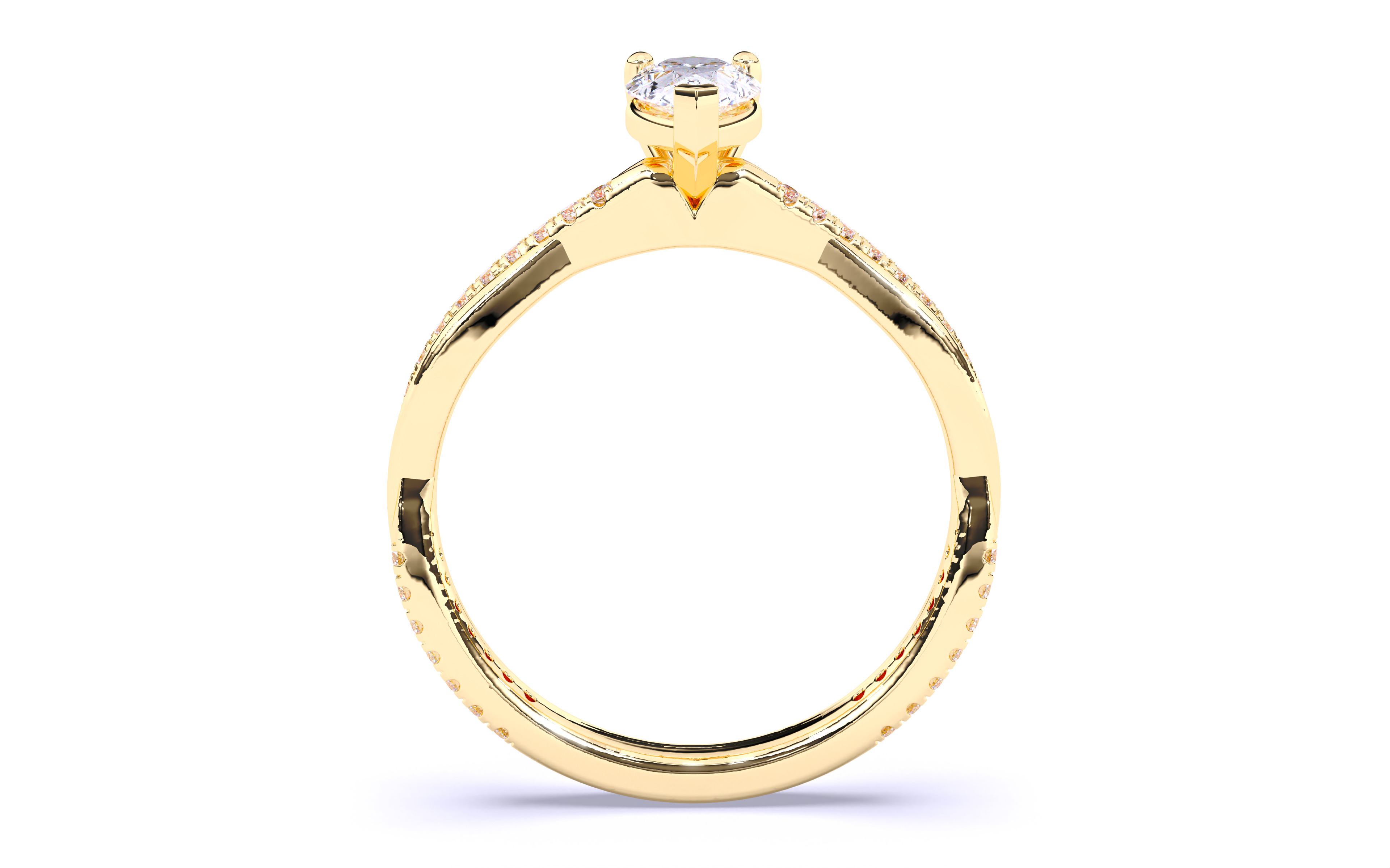 Solitaire Engagement ring 3dm stl renders details 3D print model_6