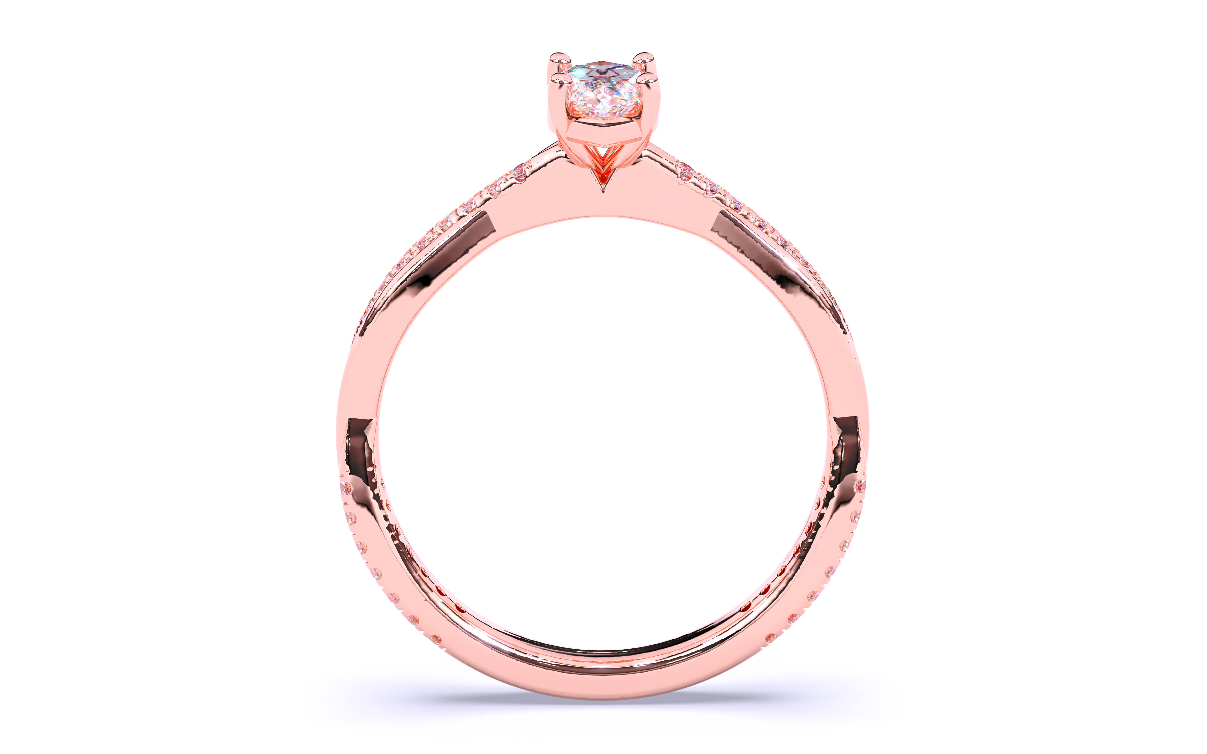 Solitaire Engagement ring 3dm stl renders details 3D print model_10