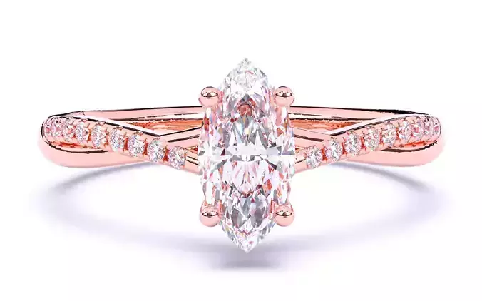 Solitaire Engagement ring 3dm stl renders details 