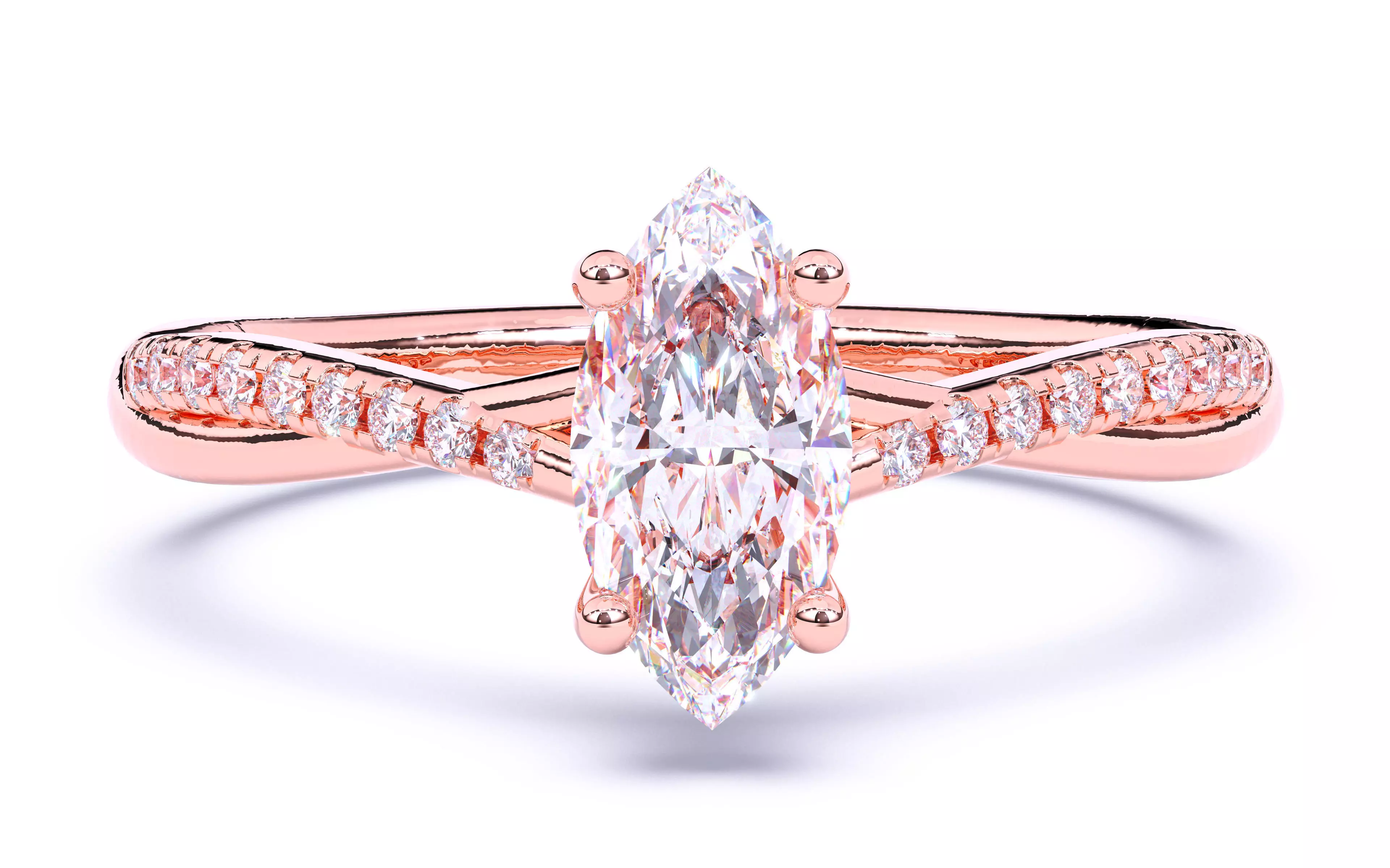 Solitaire Engagement ring 3dm stl renders details 3D print model_0