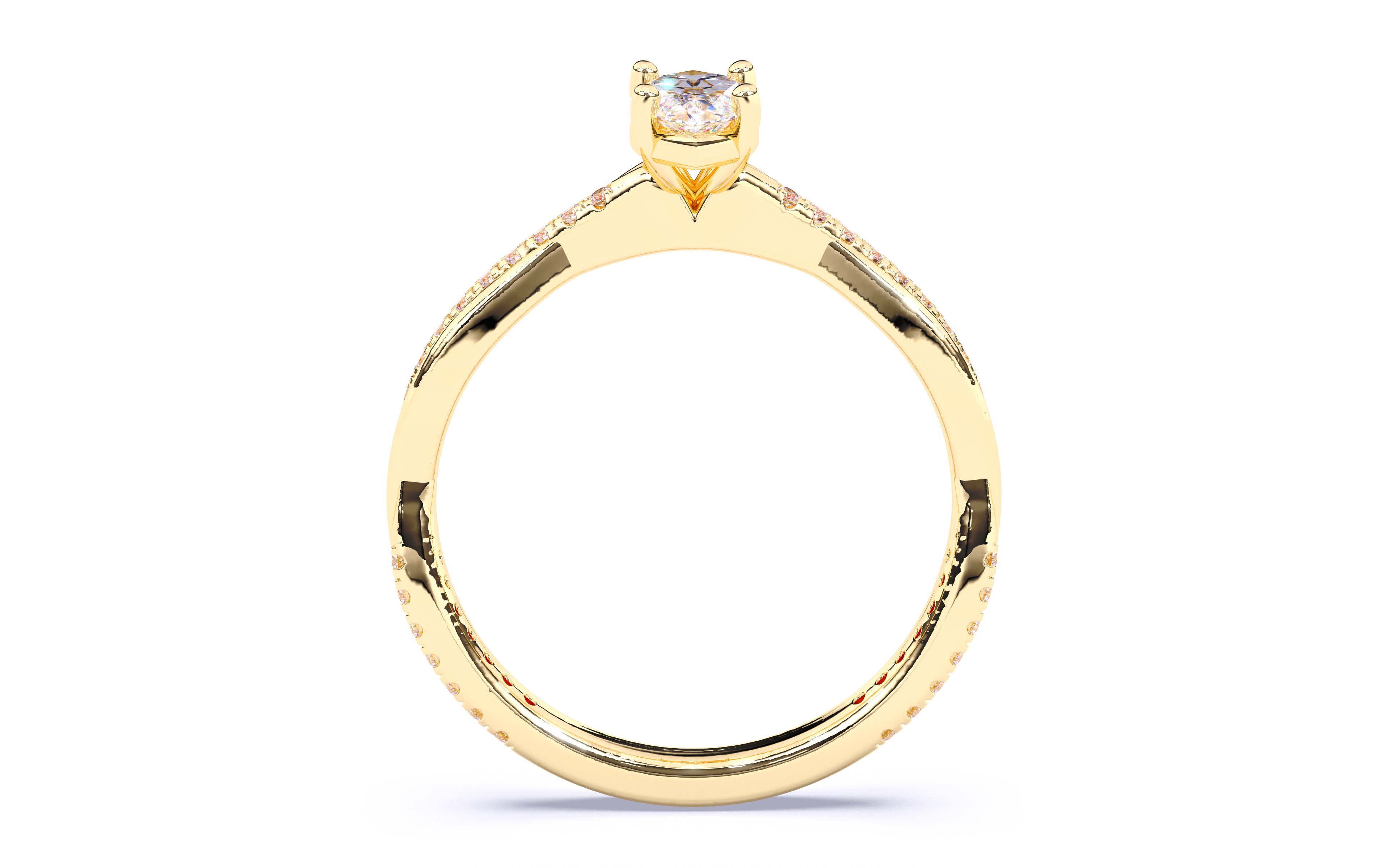 Solitaire Engagement ring 3dm stl renders details 3D print model_7