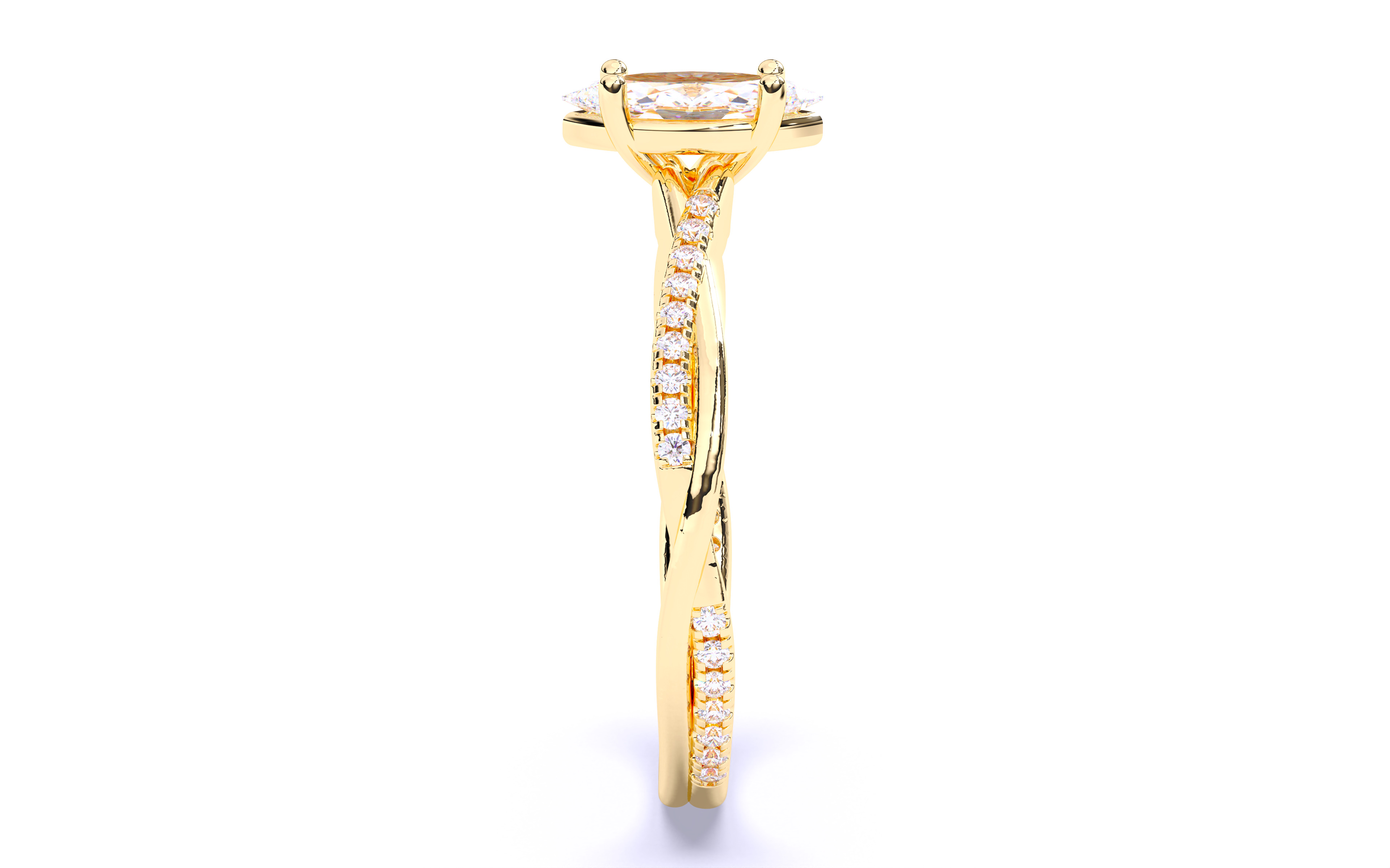 Solitaire Engagement ring 3dm stl renders details 3D print model_5