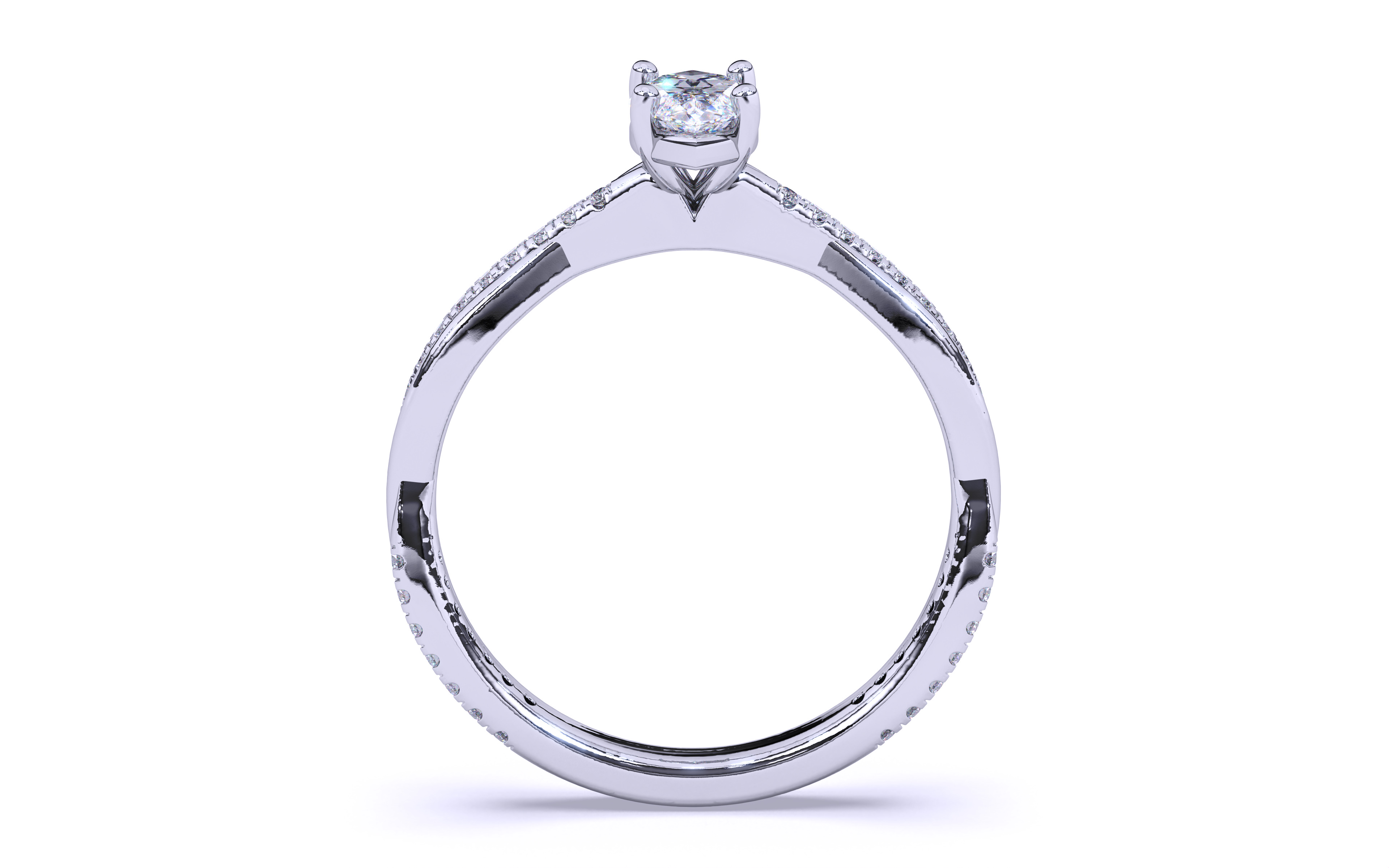 Solitaire Engagement ring 3dm stl renders details 3D print model_9