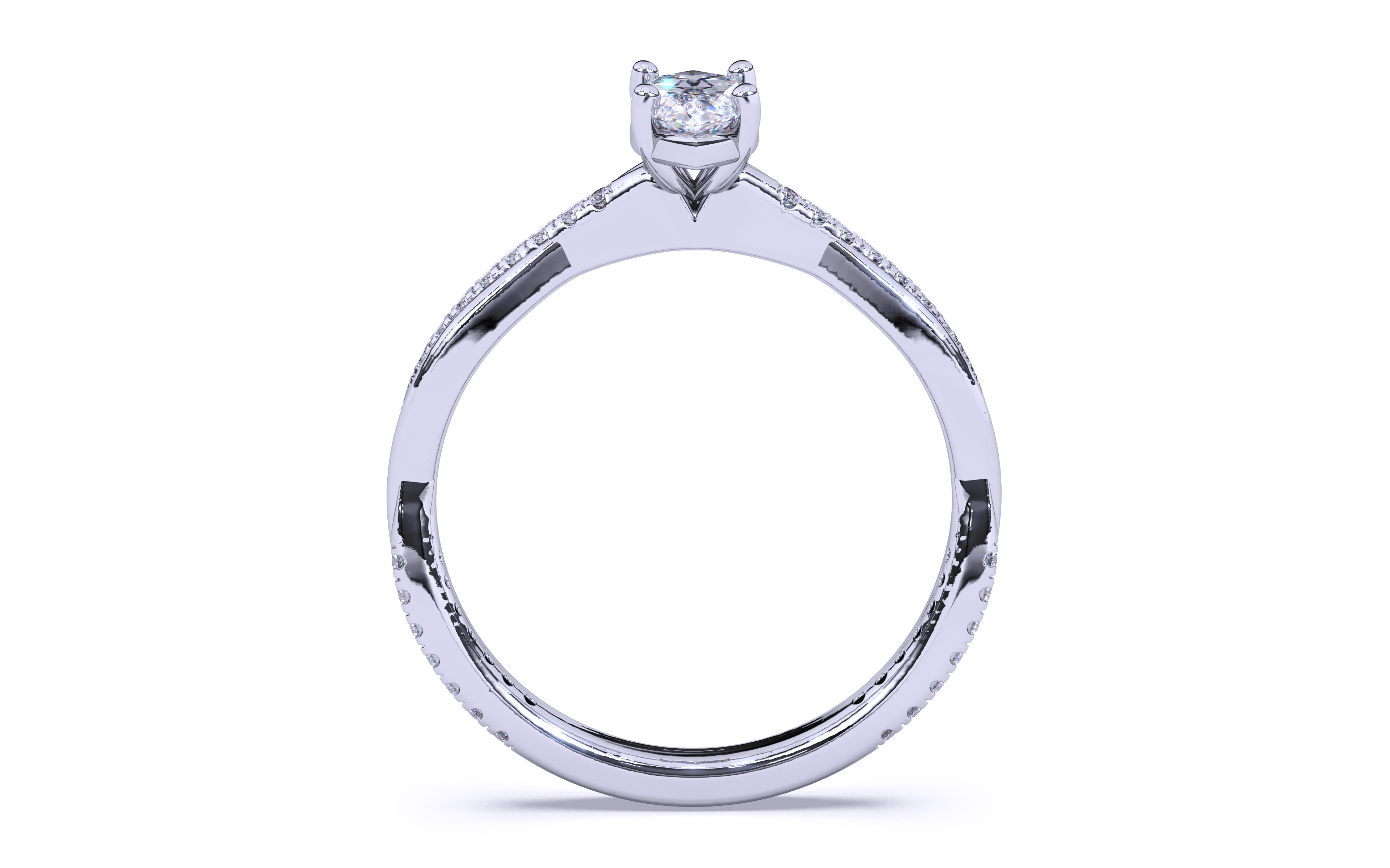 Solitaire Engagement ring 3dm stl renders details 3D print model_8