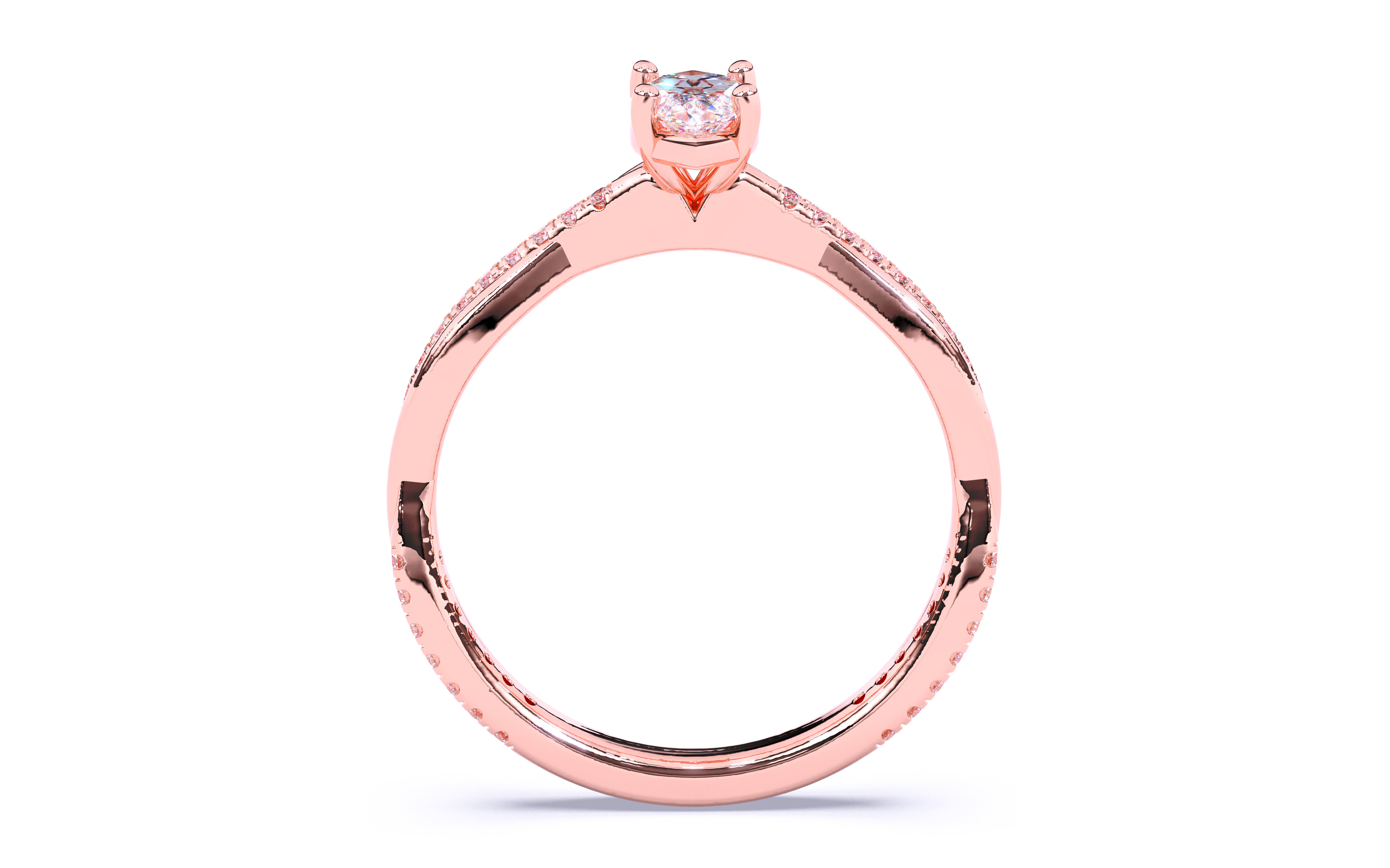 Solitaire Engagement ring 3dm stl renders details 3D print model_11