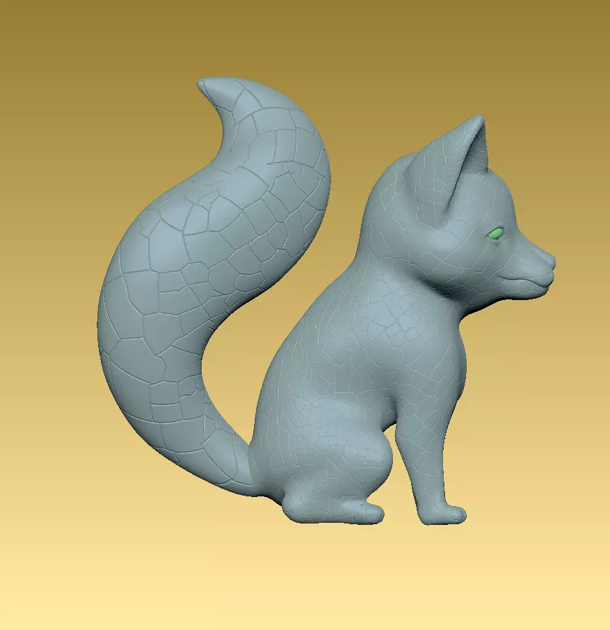 A little fox 3D print model_0