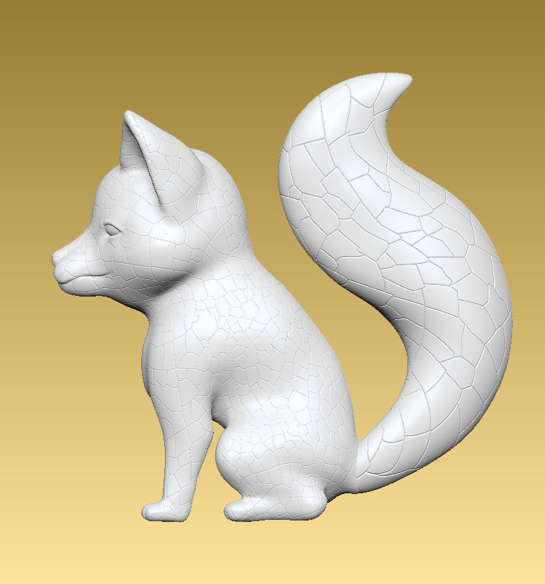 A little fox 3D print model_4