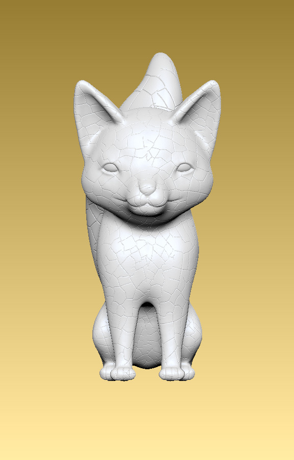 A little fox 3D print model_3