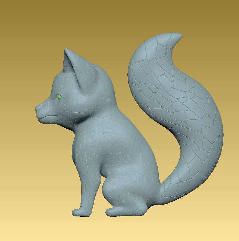A little fox 3D print model_2