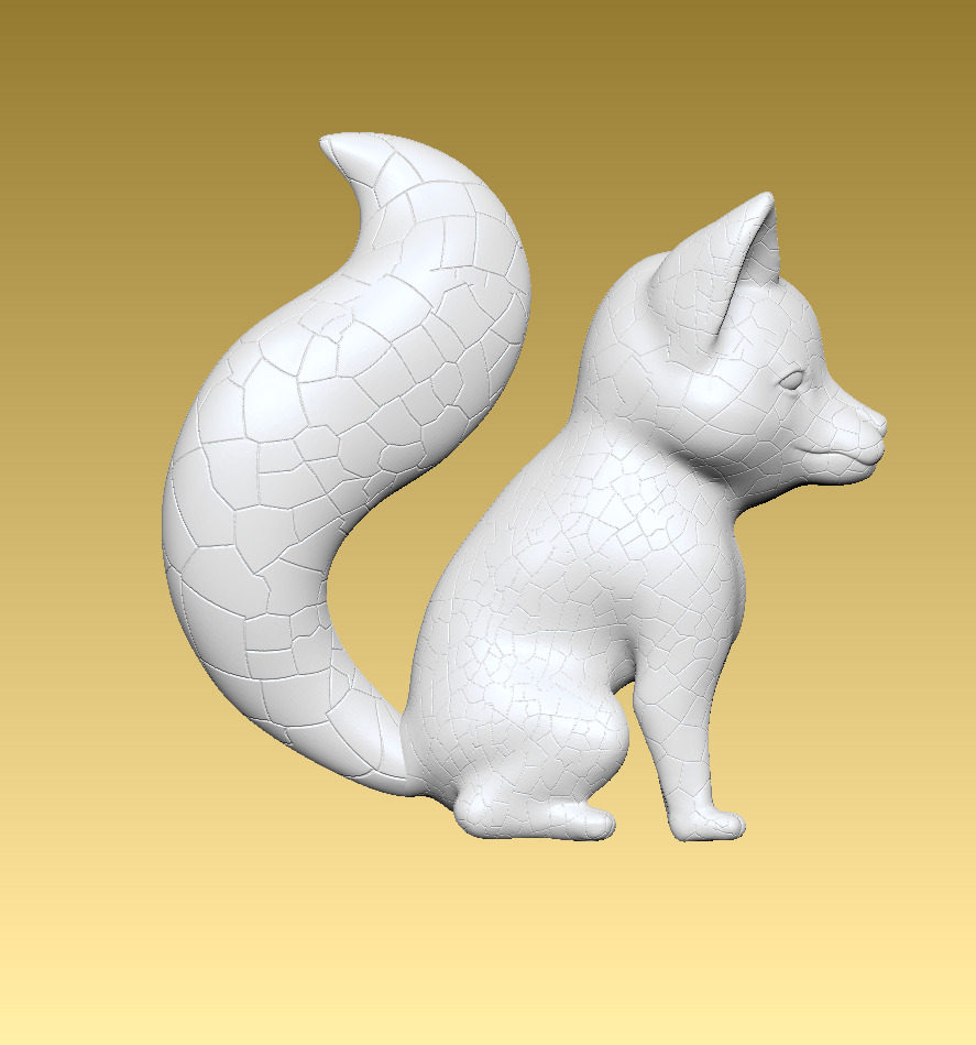 A little fox 3D print model_5