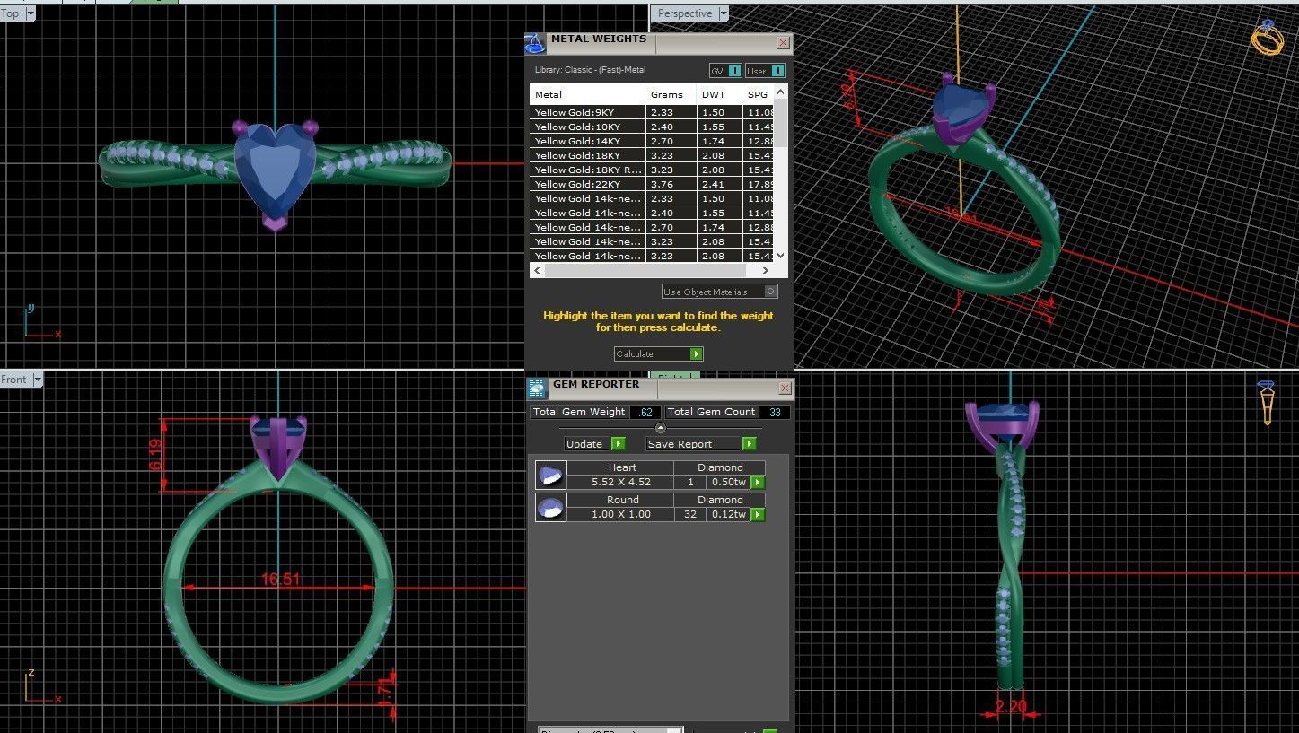 Solitaire Engagement ring 3dm stl renders details  3D print model_1