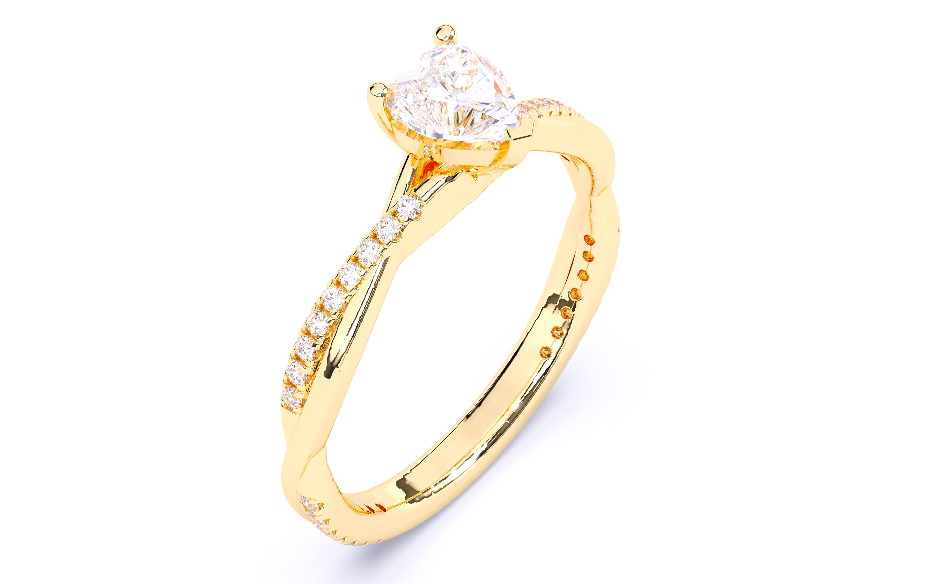 Solitaire Engagement ring 3dm stl renders details  3D print model_12