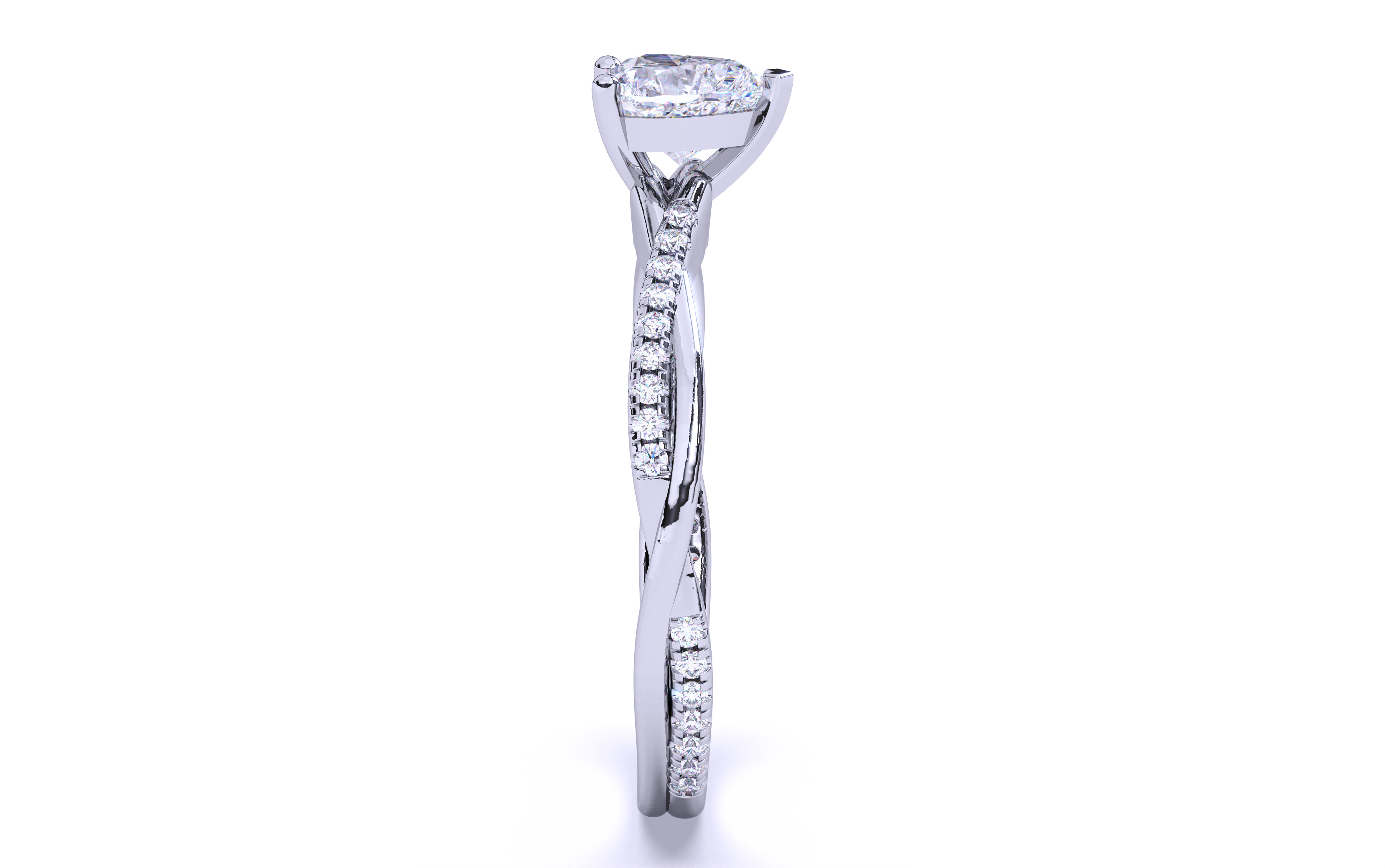 Solitaire Engagement ring 3dm stl renders details  3D print model_24