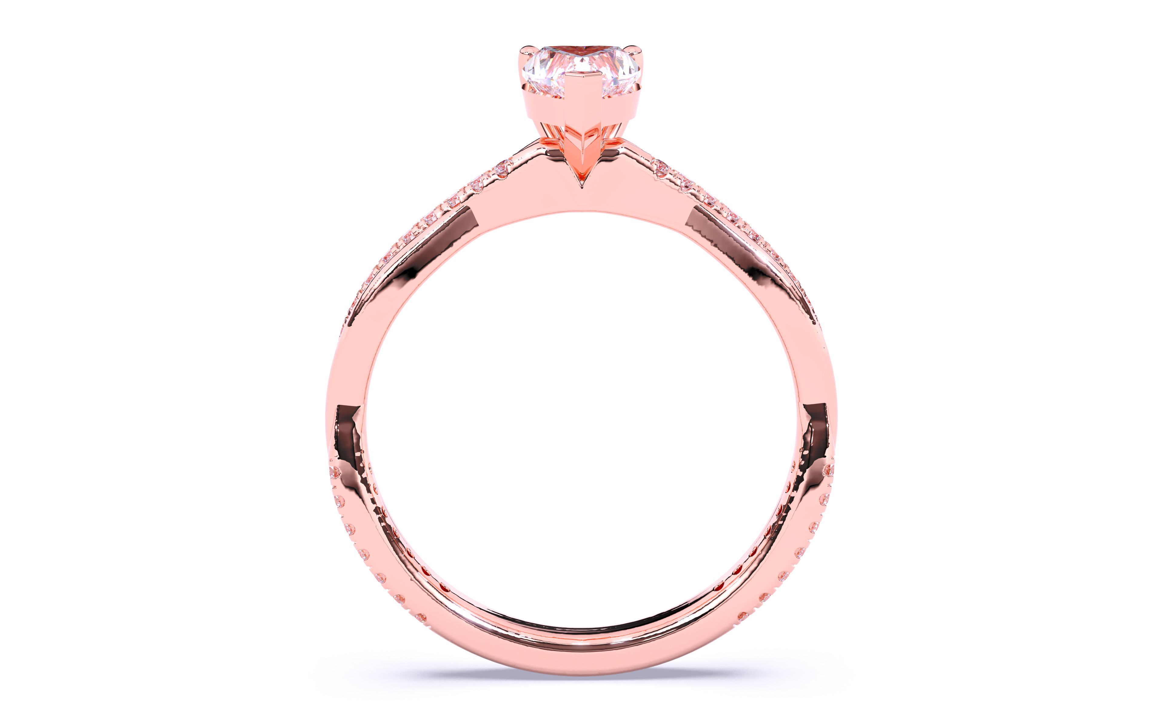 Solitaire Engagement ring 3dm stl renders details  3D print model_11