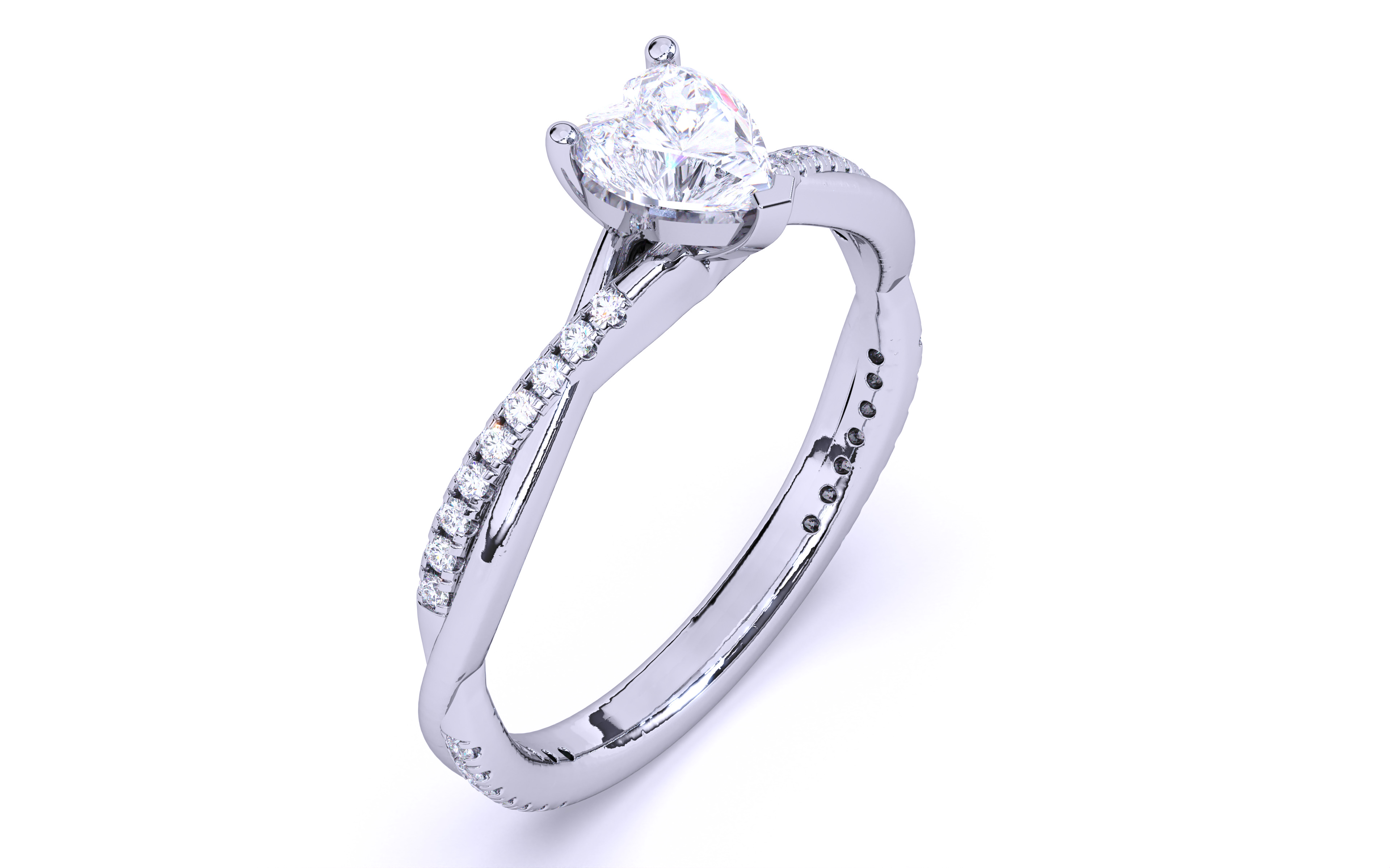 Solitaire Engagement ring 3dm stl renders details  3D print model_19