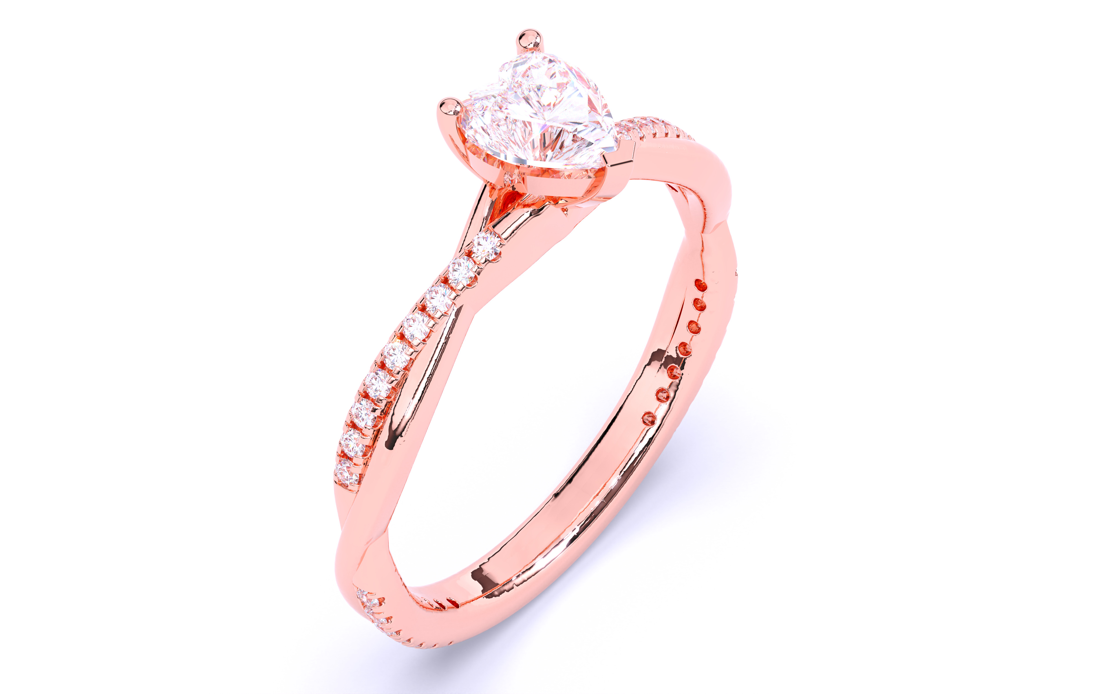 Solitaire Engagement ring 3dm stl renders details  3D print model_20