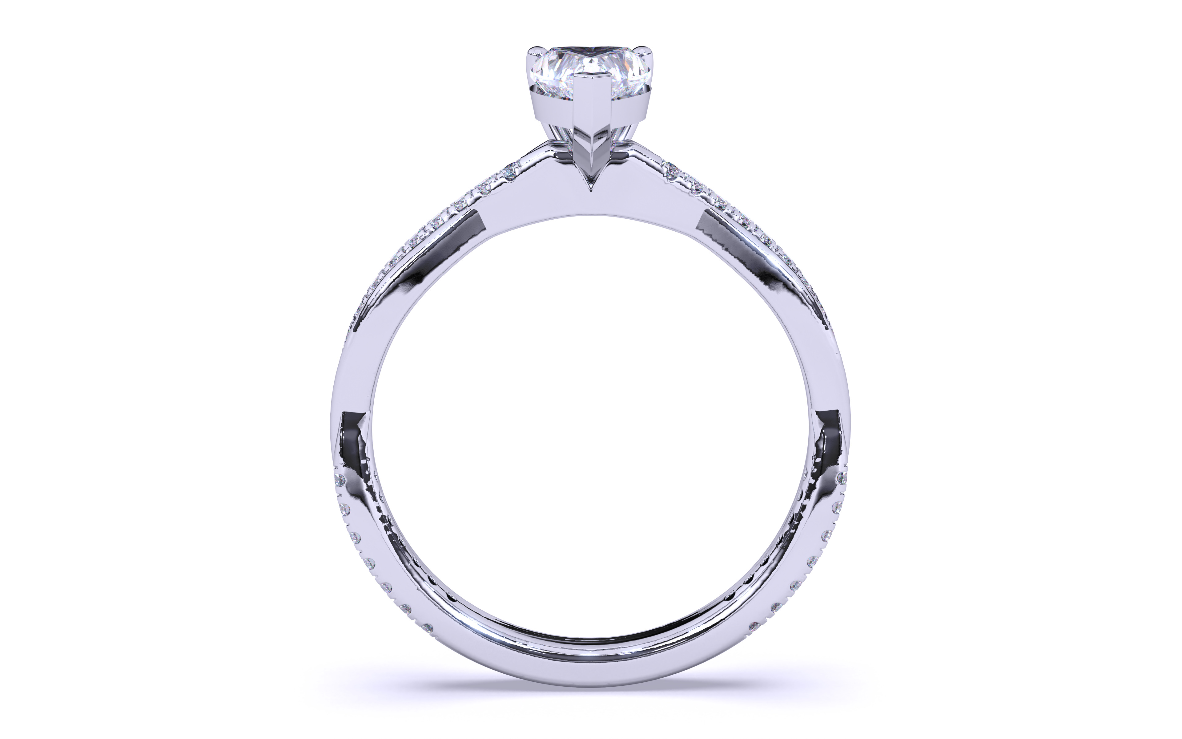 Solitaire Engagement ring 3dm stl renders details  3D print model_9