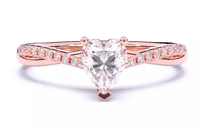 Solitaire Engagement ring 3dm stl renders details 