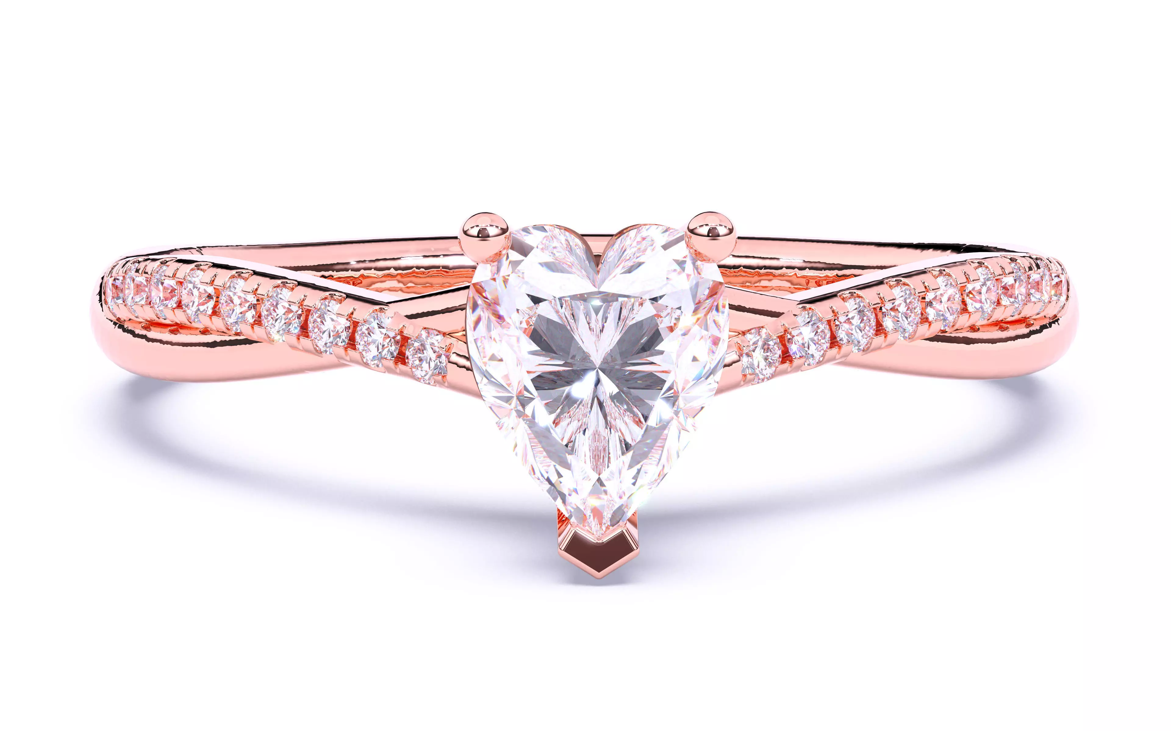 Solitaire Engagement ring 3dm stl renders details  3D print model_0