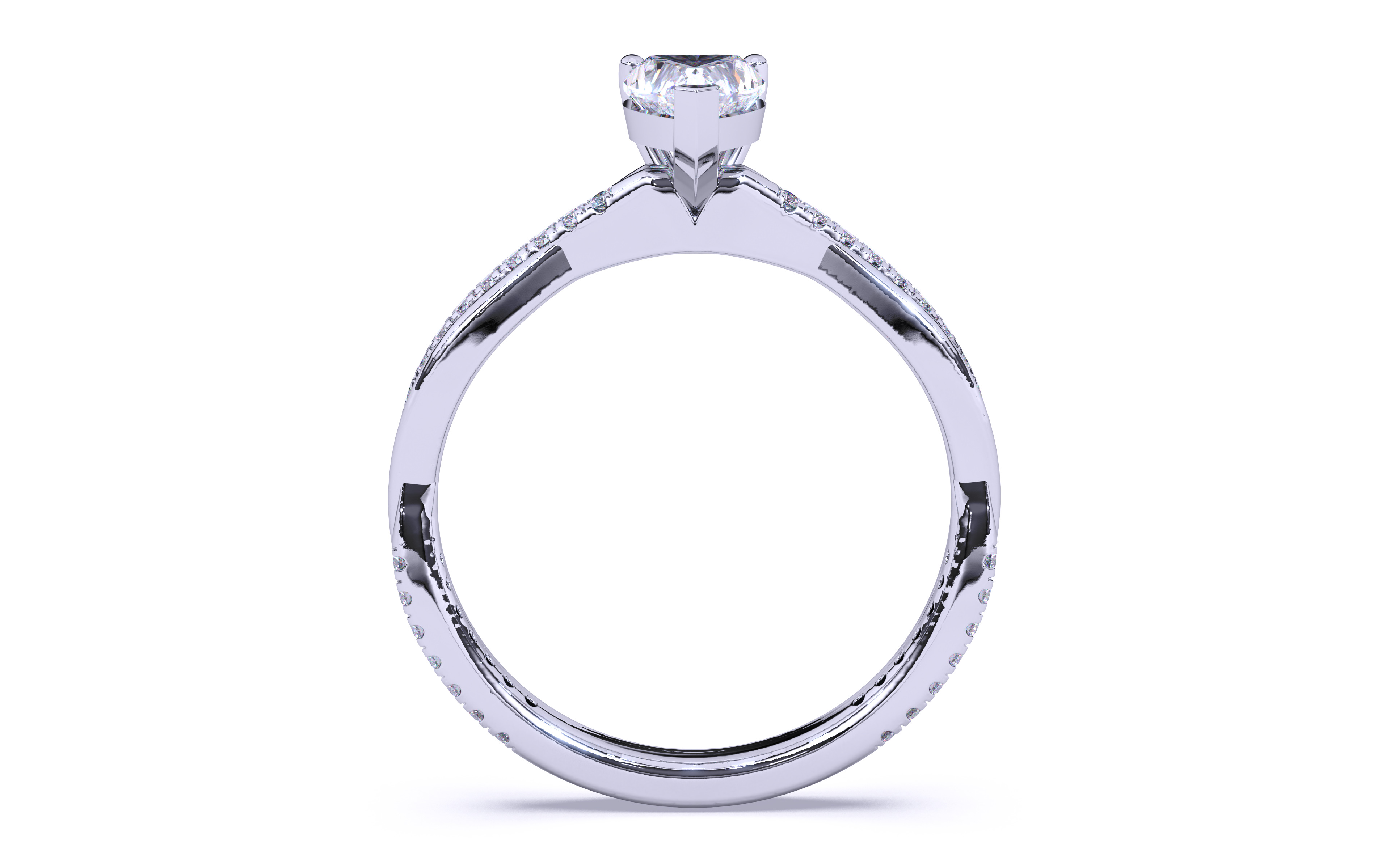 Solitaire Engagement ring 3dm stl renders details  3D print model_8