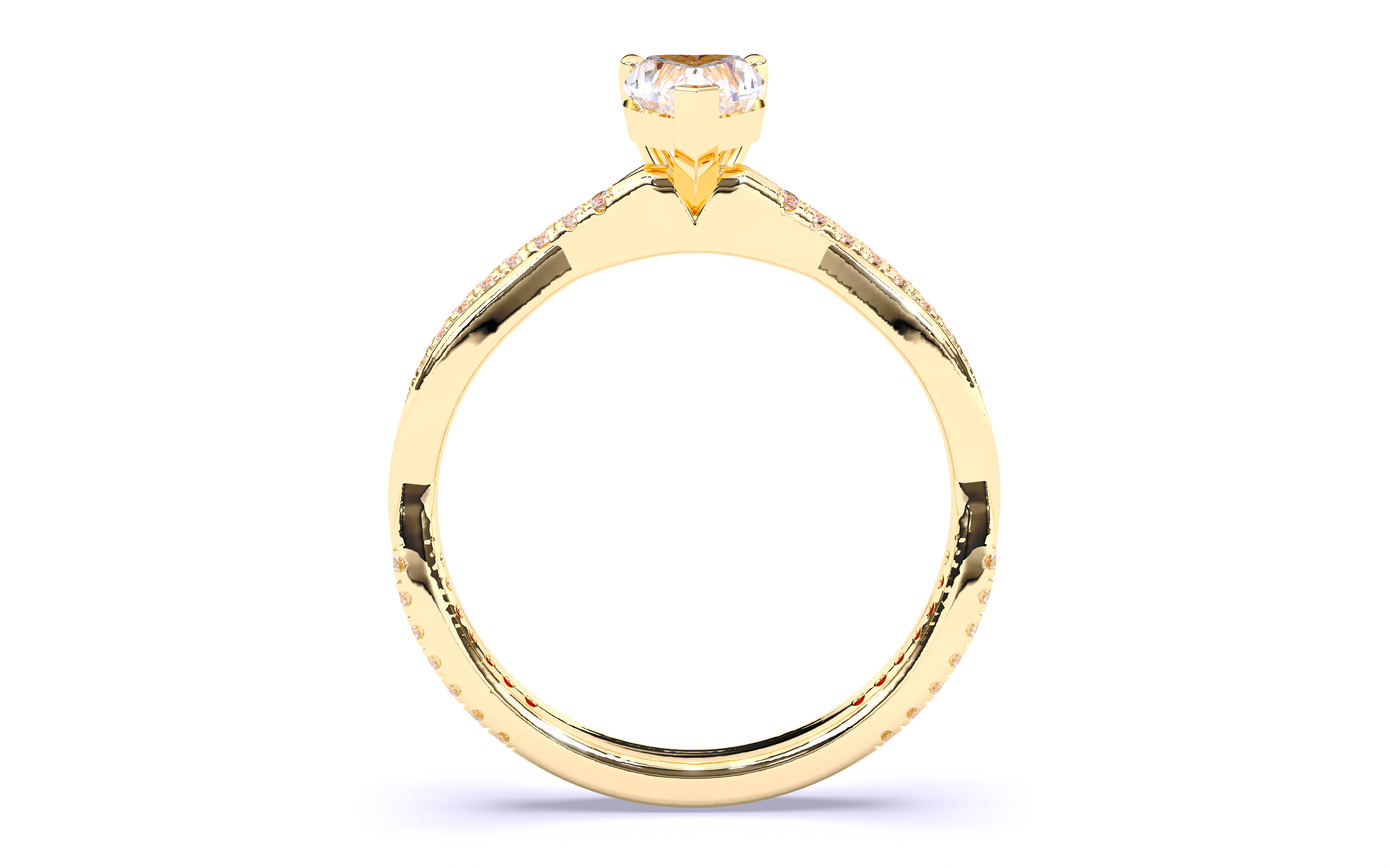 Solitaire Engagement ring 3dm stl renders details  3D print model_6