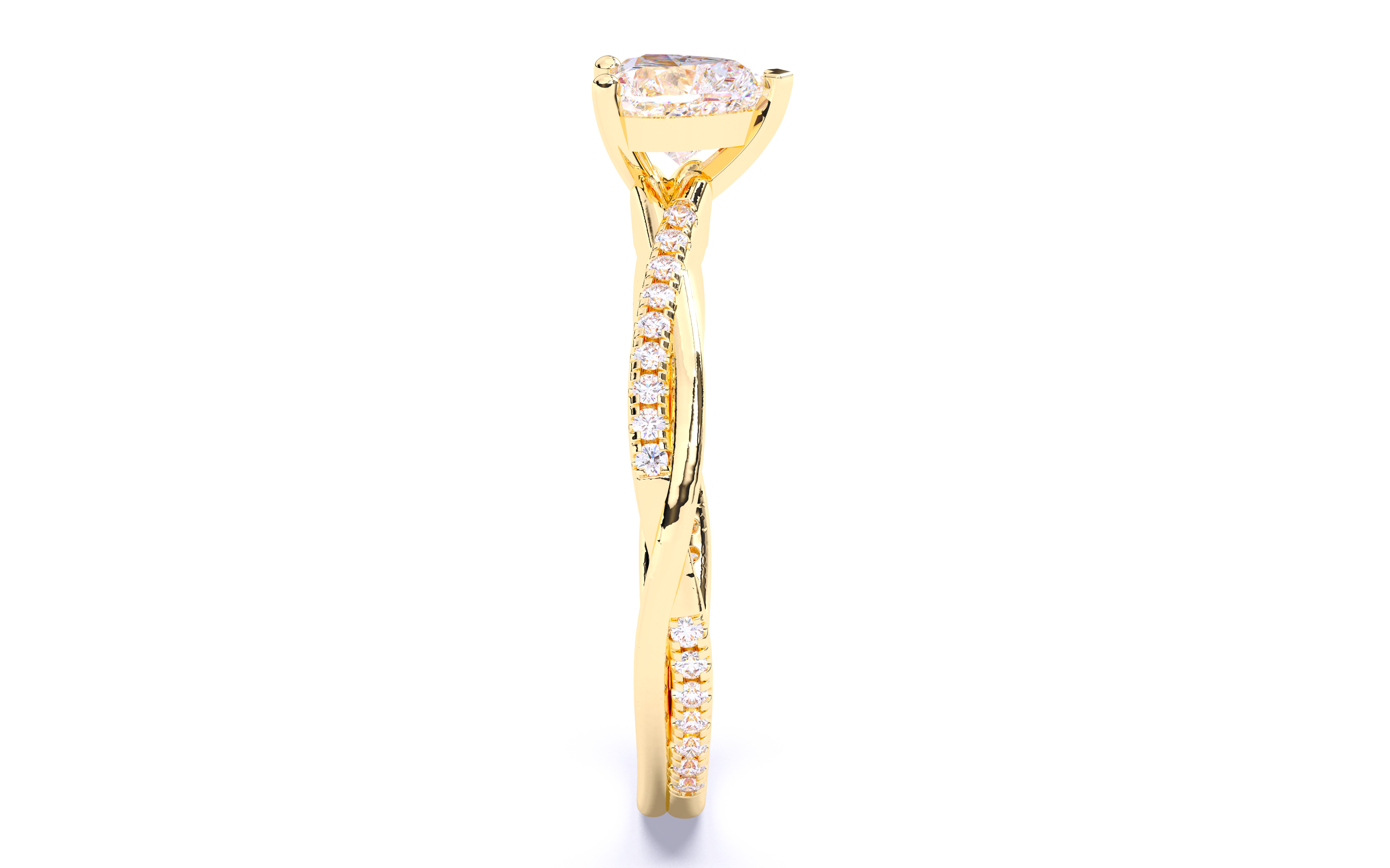 Solitaire Engagement ring 3dm stl renders details  3D print model_4