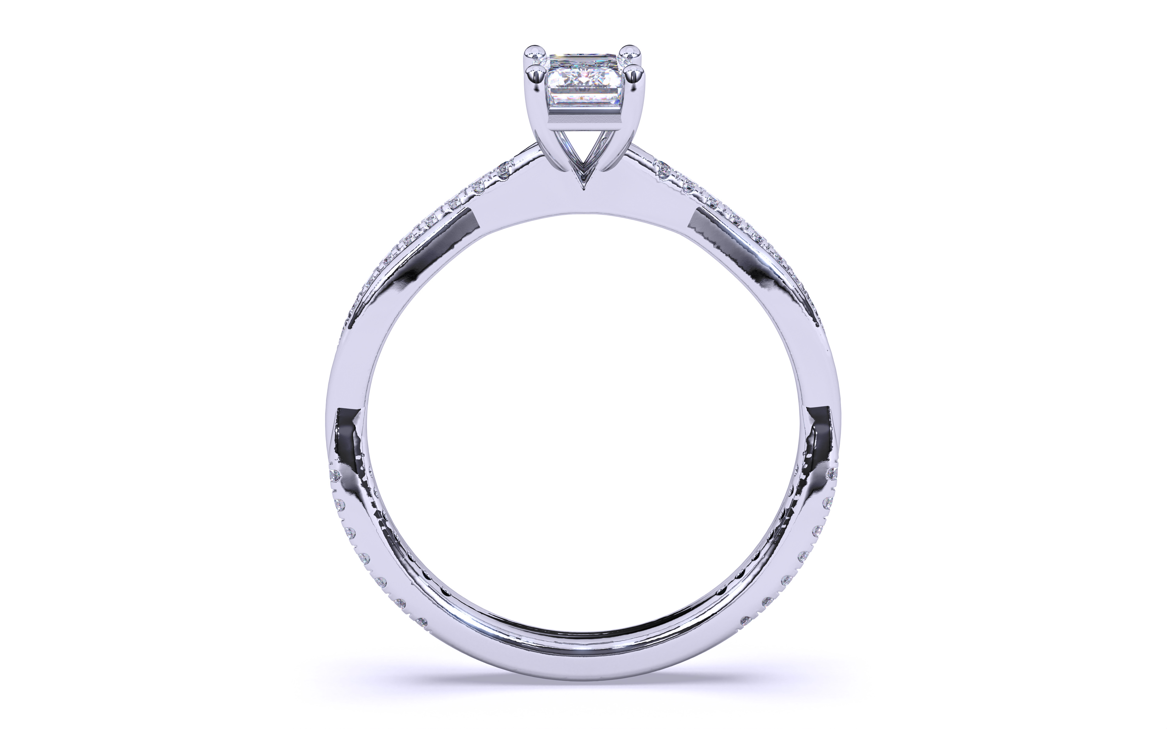 Solitaire Engagement ring 3dm stl renders details 3D print model_9