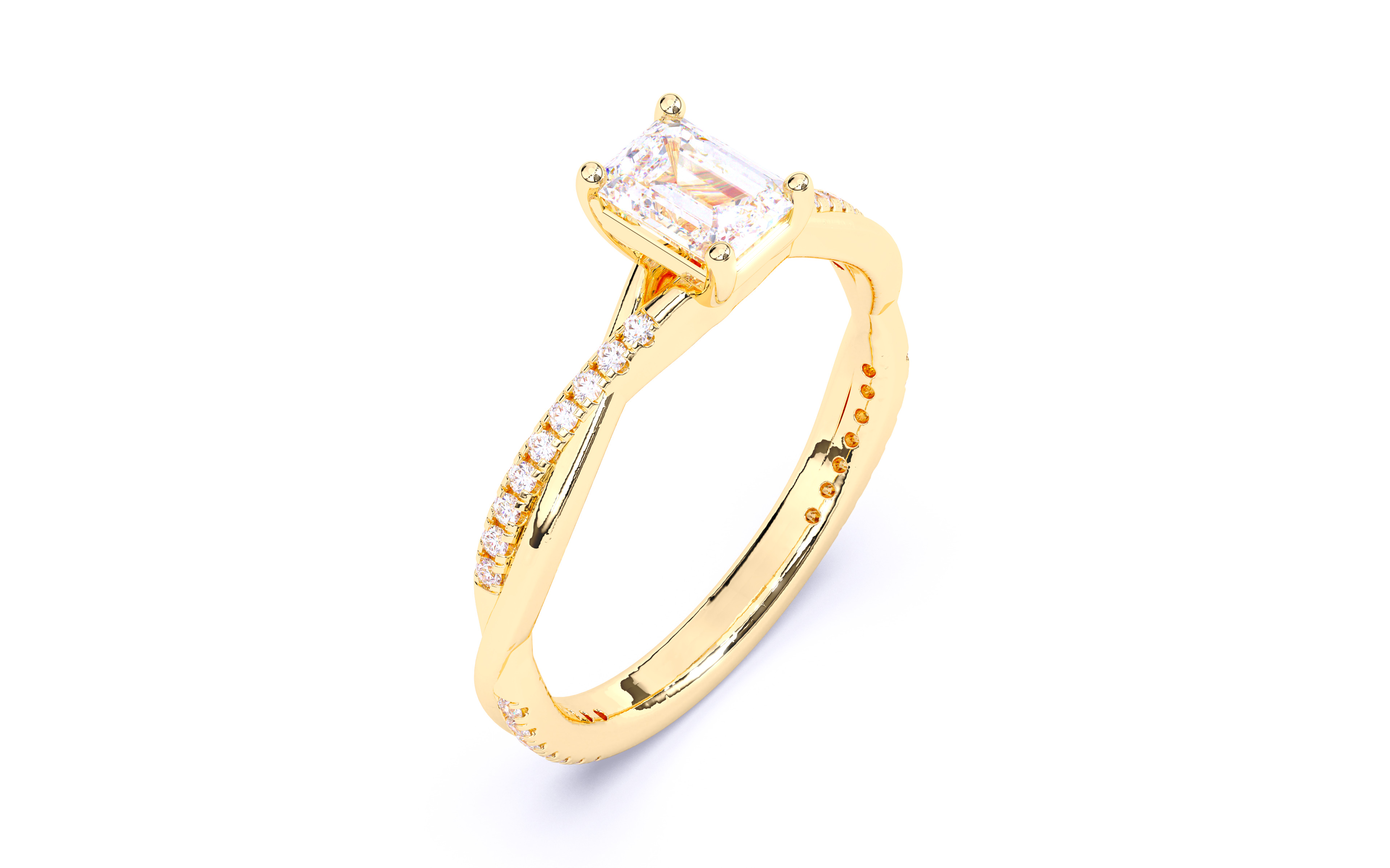 Solitaire Engagement ring 3dm stl renders details 3D print model_12