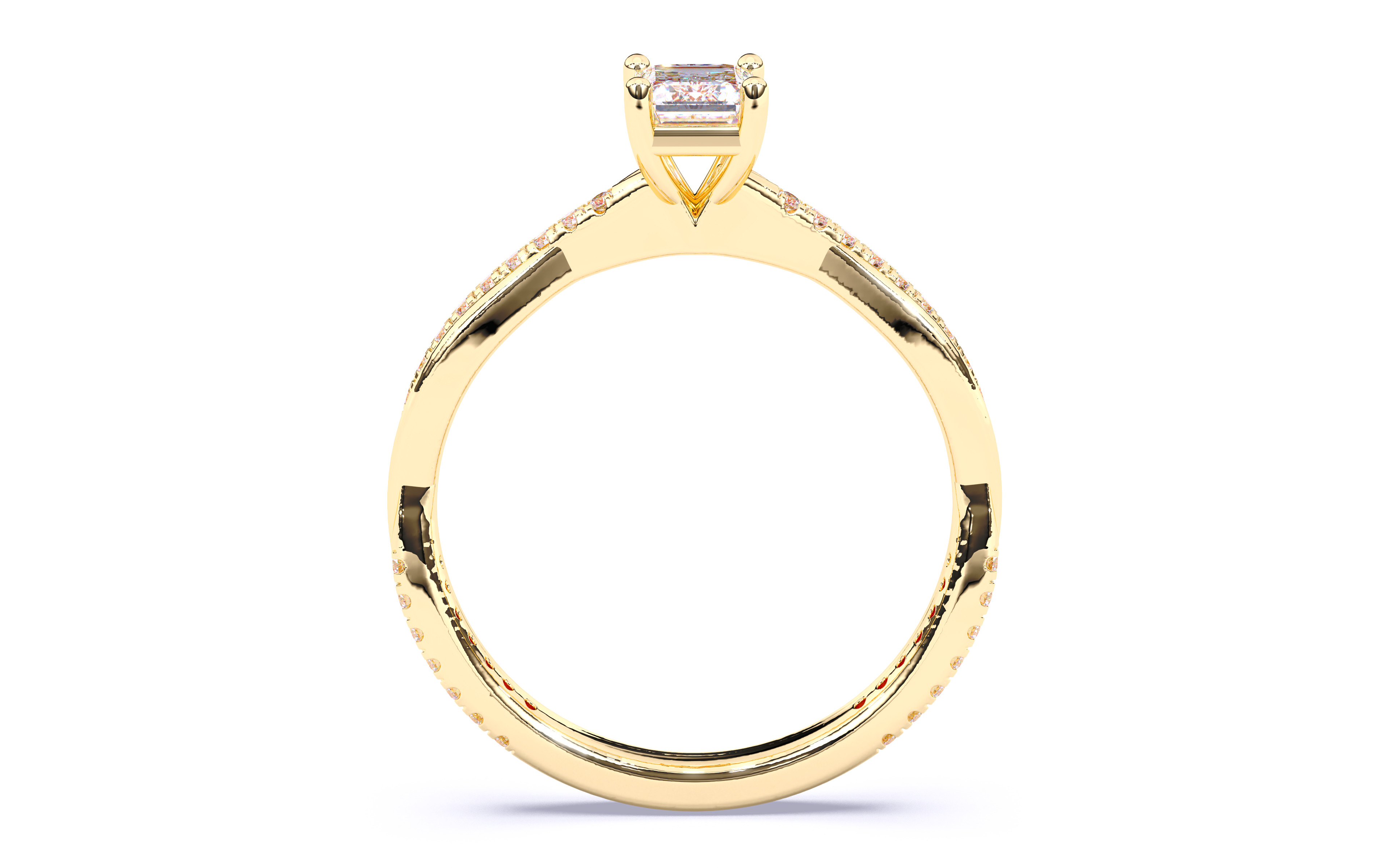 Solitaire Engagement ring 3dm stl renders details 3D print model_7