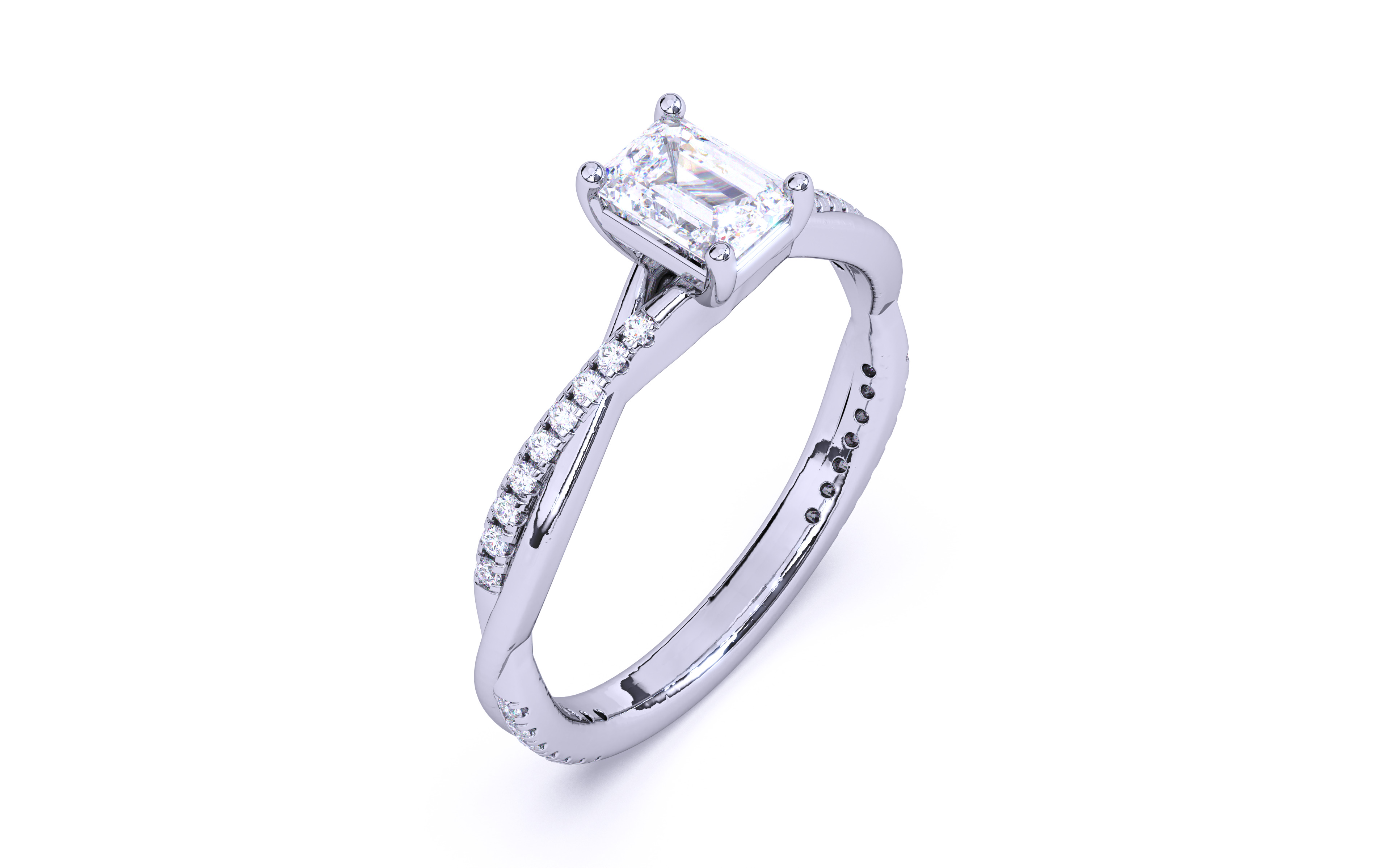 Solitaire Engagement ring 3dm stl renders details 3D print model_18