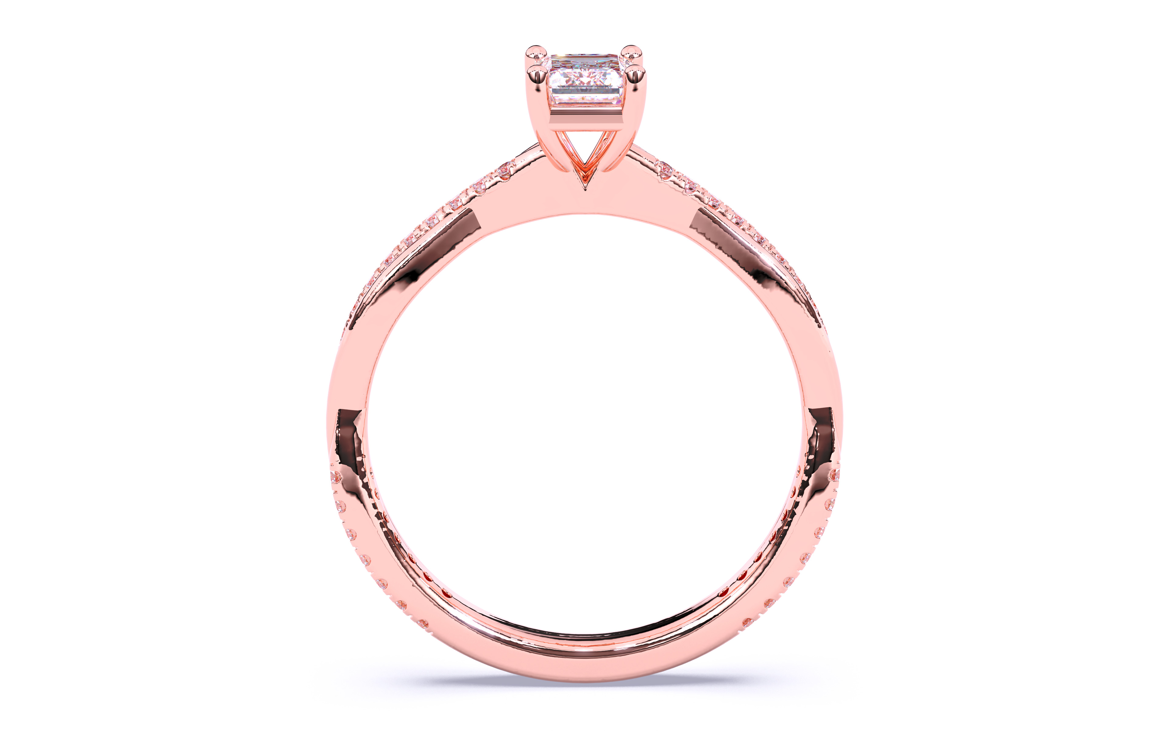 Solitaire Engagement ring 3dm stl renders details 3D print model_11