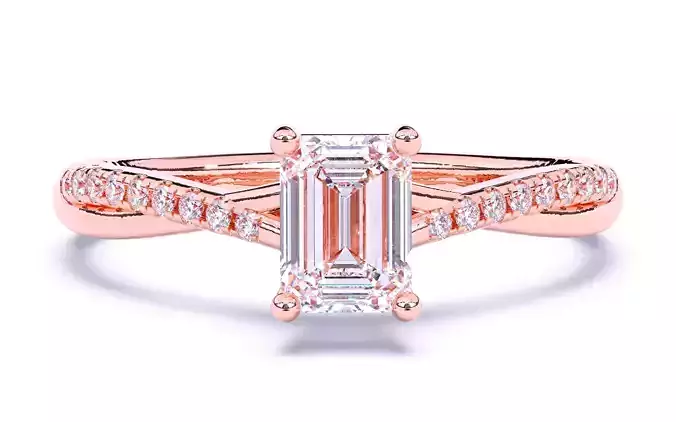 Solitaire Engagement ring 3dm stl renders details 