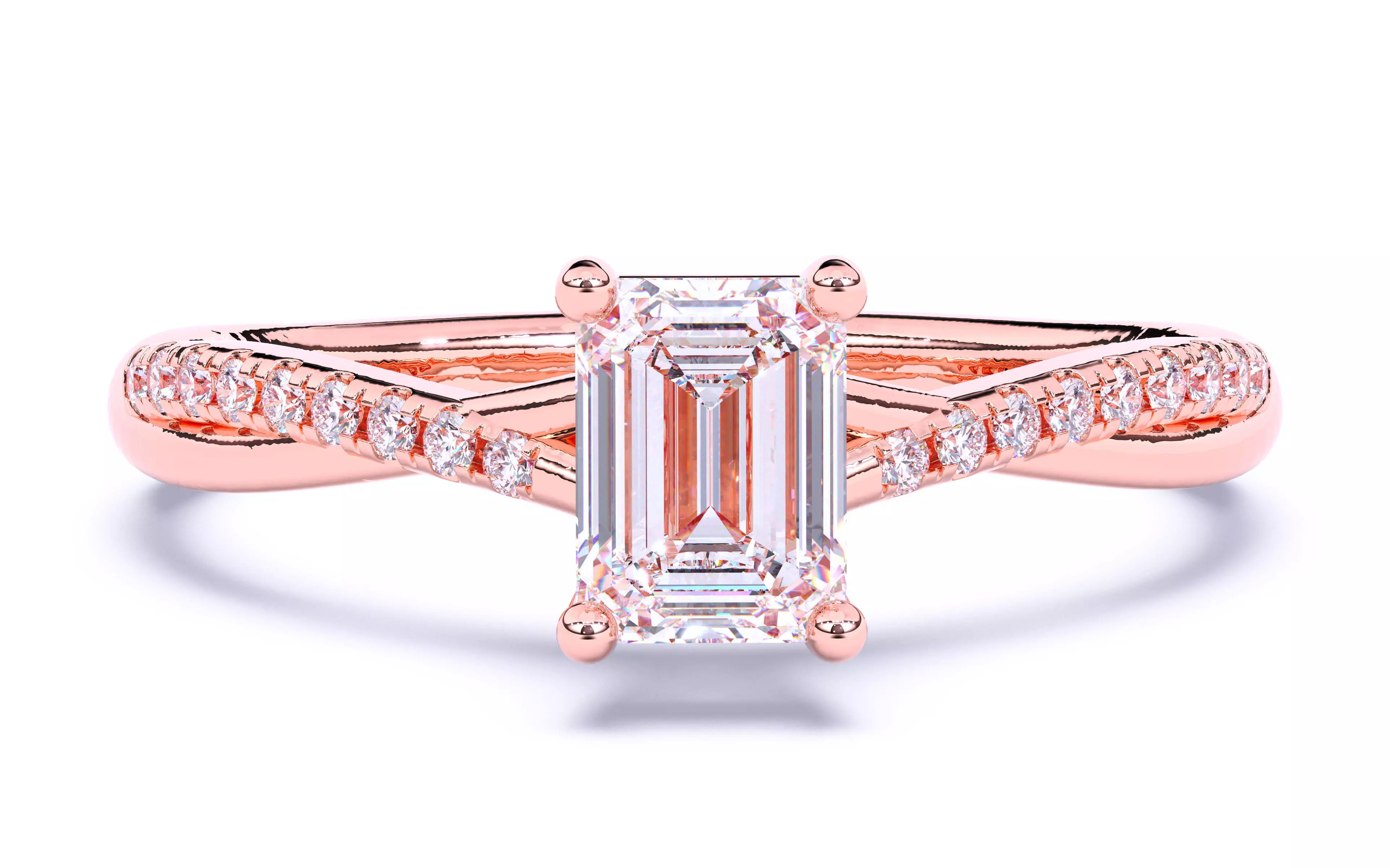 Solitaire Engagement ring 3dm stl renders details 3D print model_0