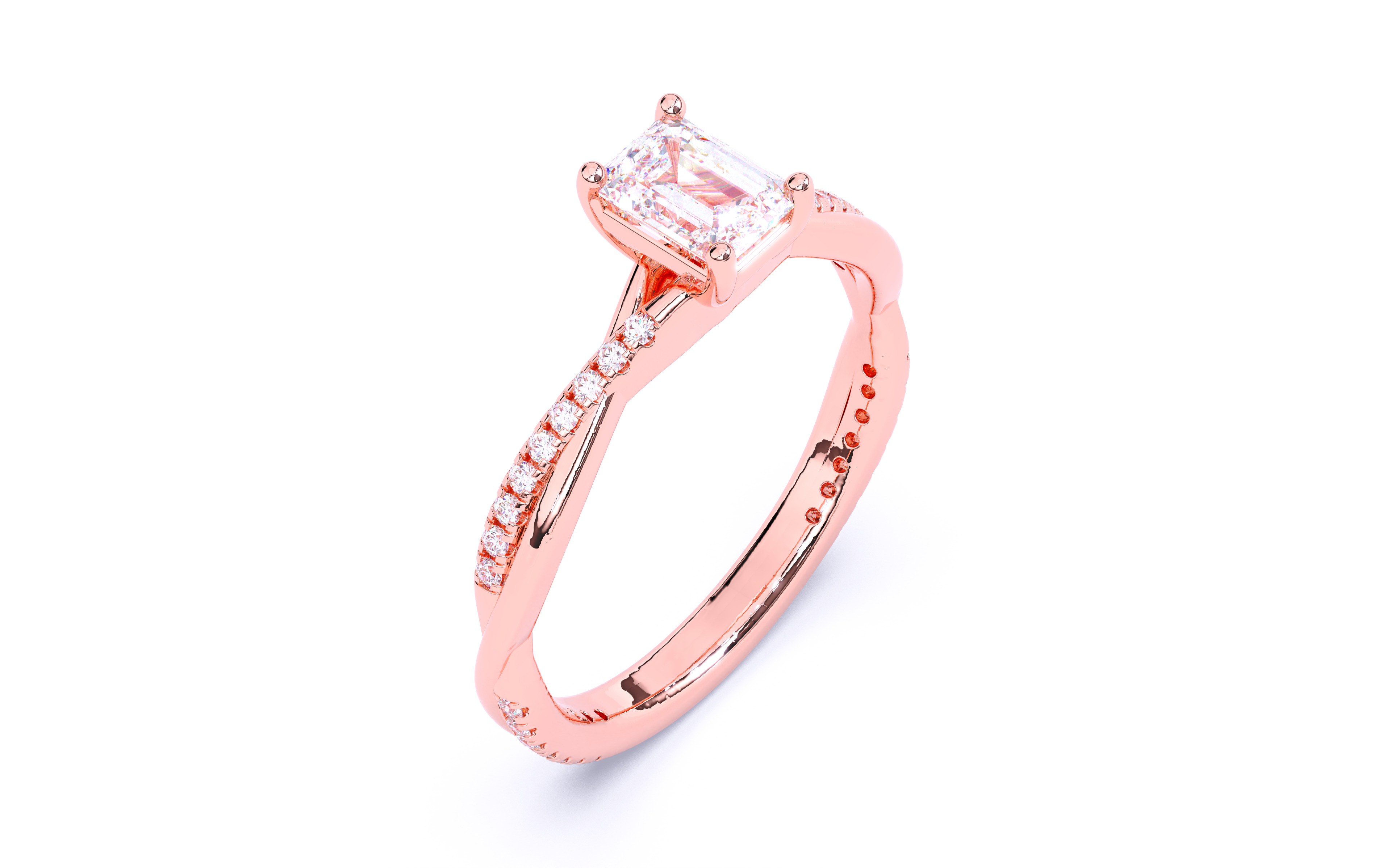 Solitaire Engagement ring 3dm stl renders details 3D print model_21