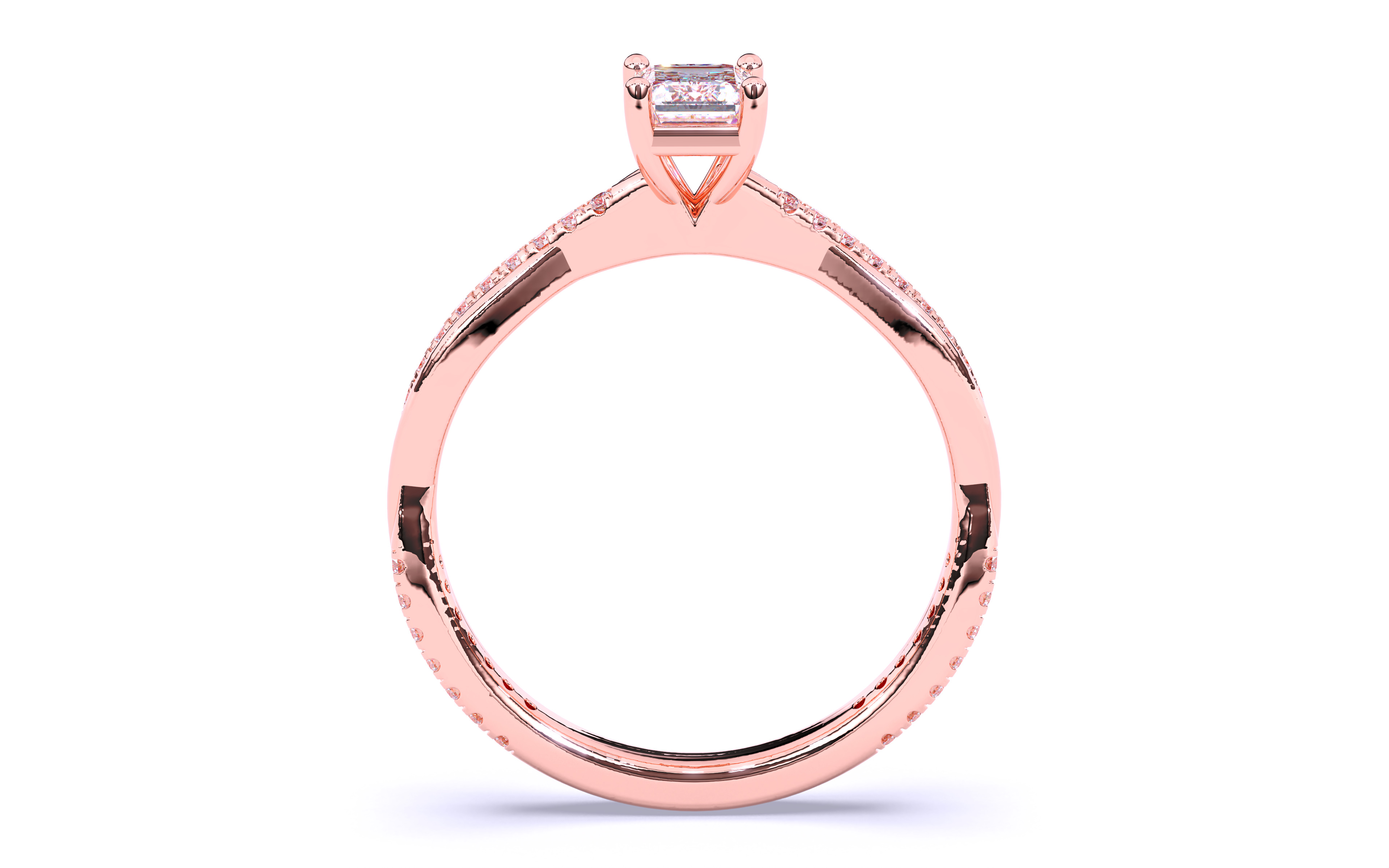 Solitaire Engagement ring 3dm stl renders details 3D print model_10