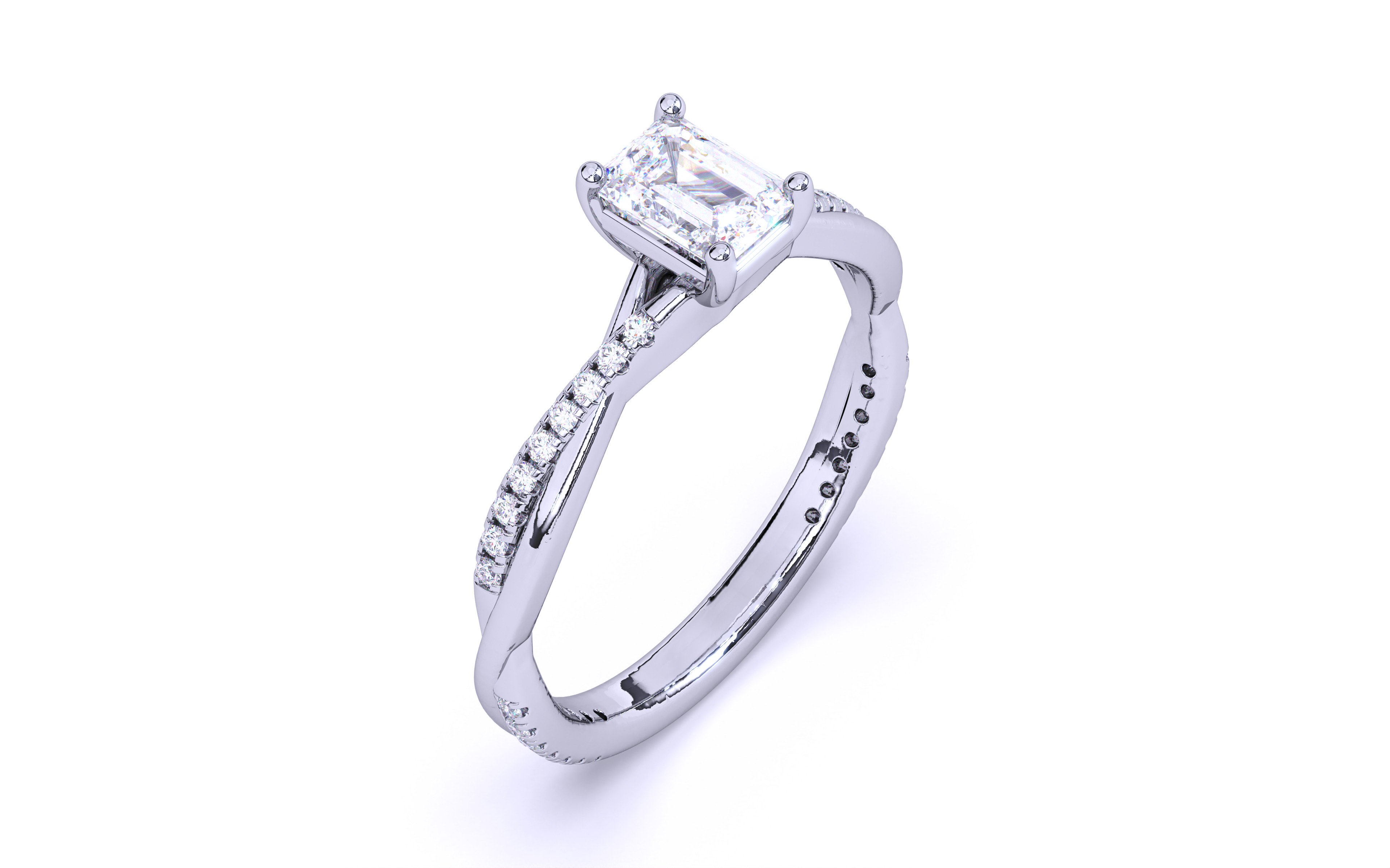 Solitaire Engagement ring 3dm stl renders details 3D print model_19