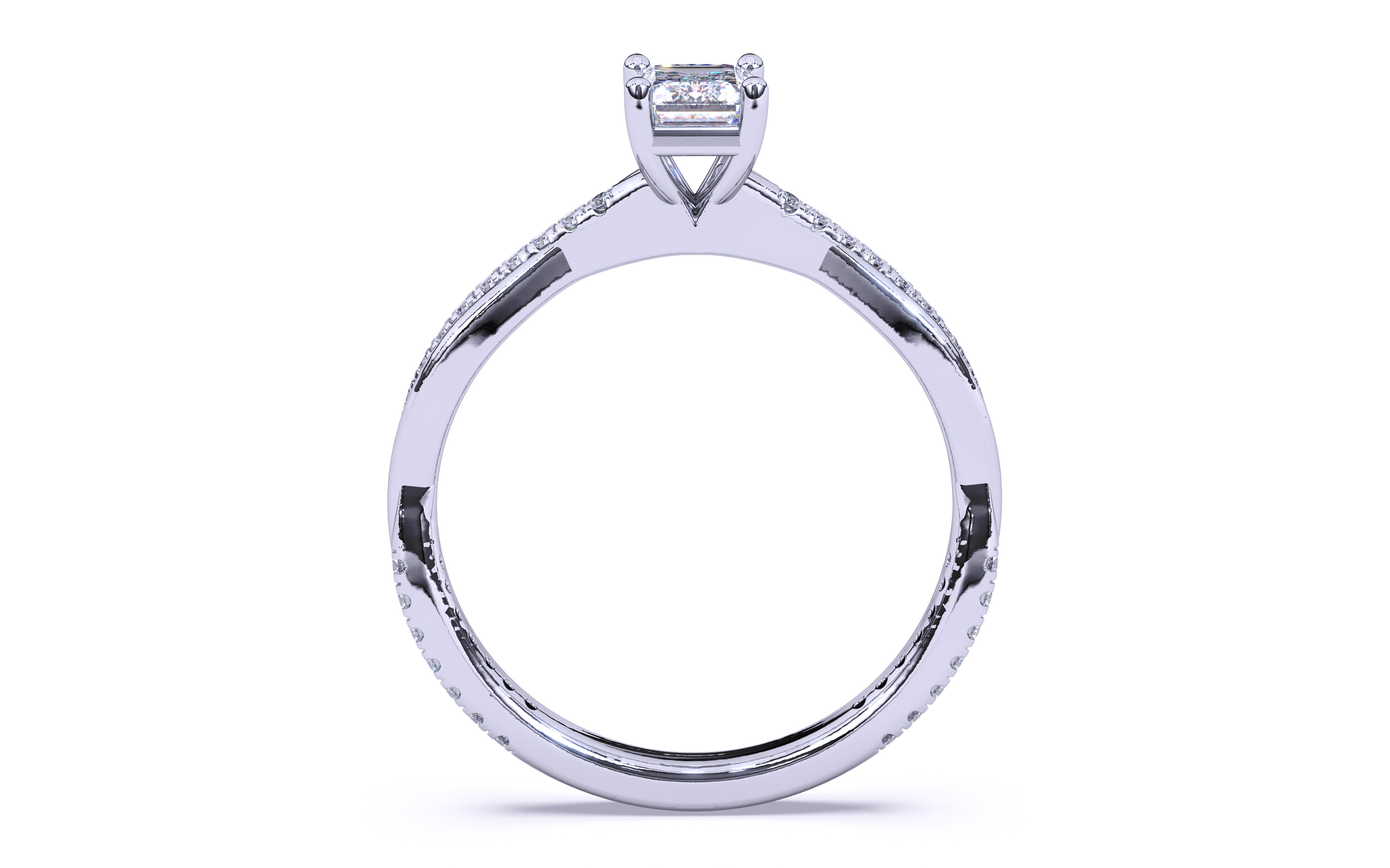 Solitaire Engagement ring 3dm stl renders details 3D print model_8