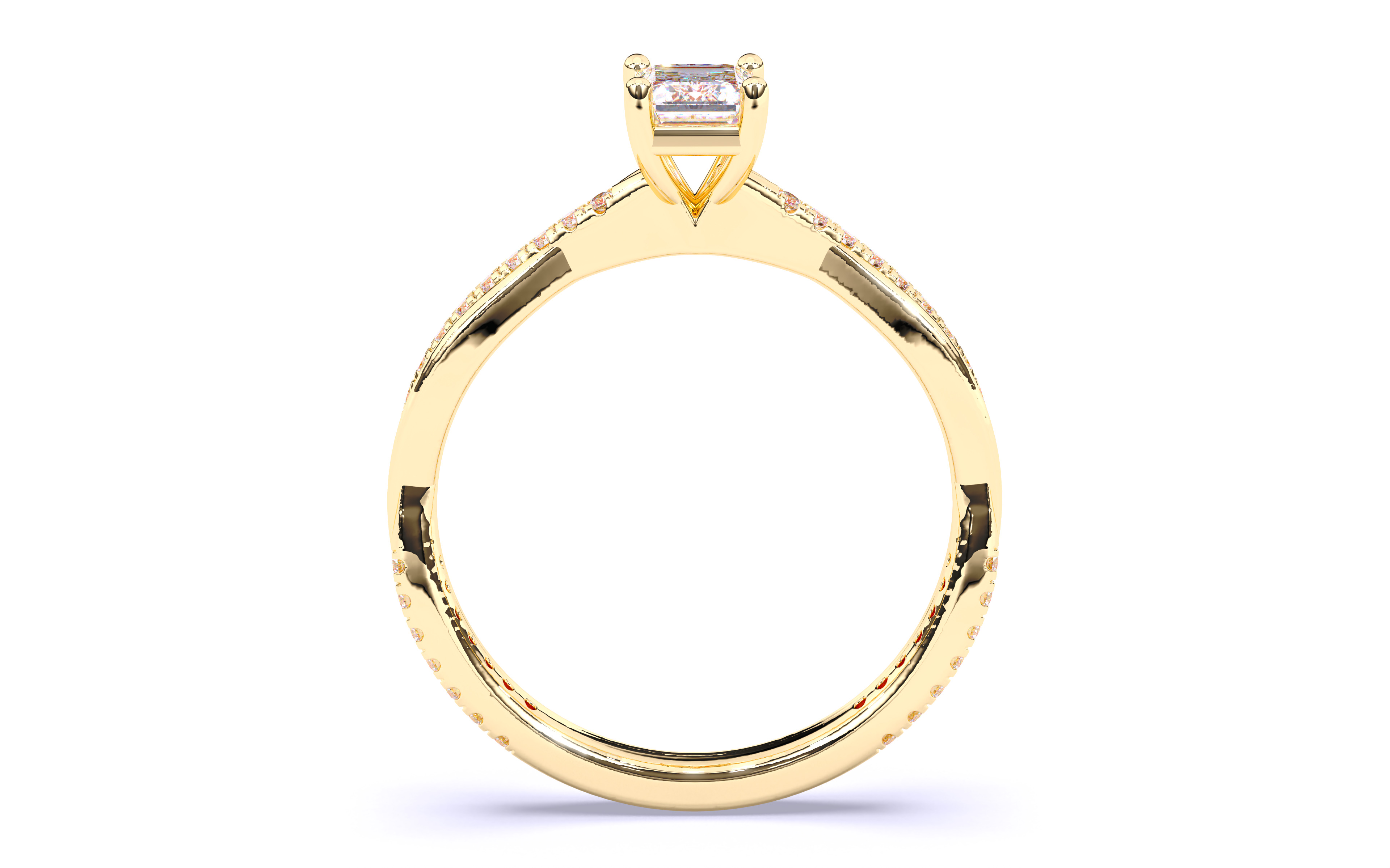 Solitaire Engagement ring 3dm stl renders details 3D print model_6